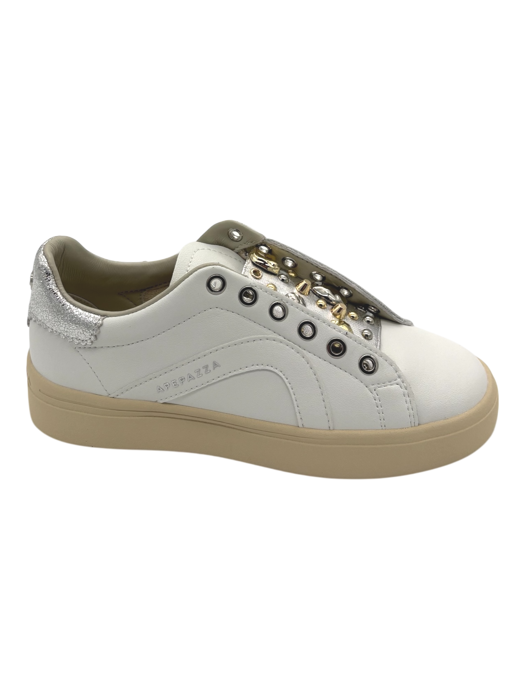 Sneakers donna Apepazza White Silver  -Iris 01-