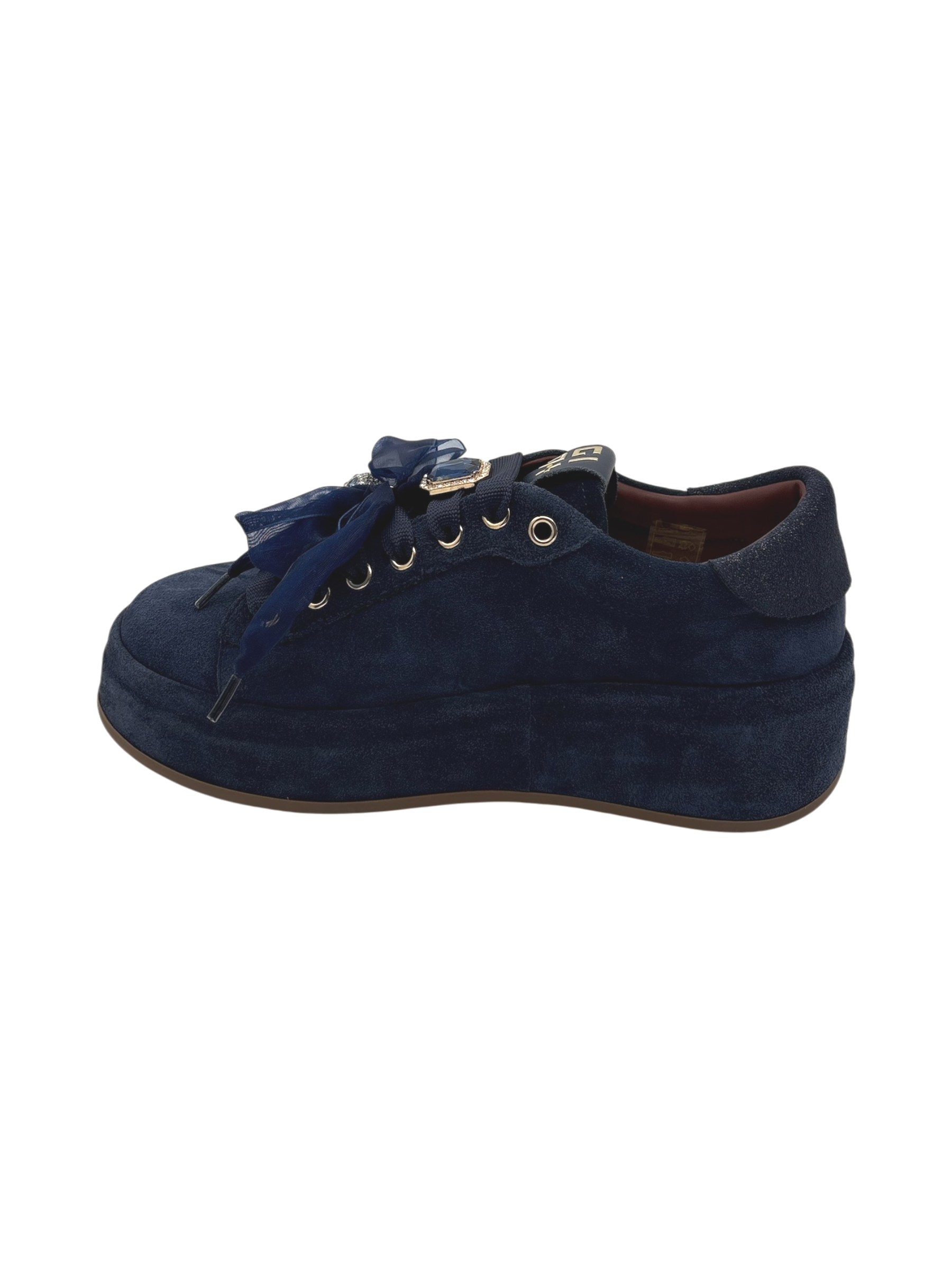 Sneakers Camoscio Donna GIO+ Combi Denim - Oliva 148