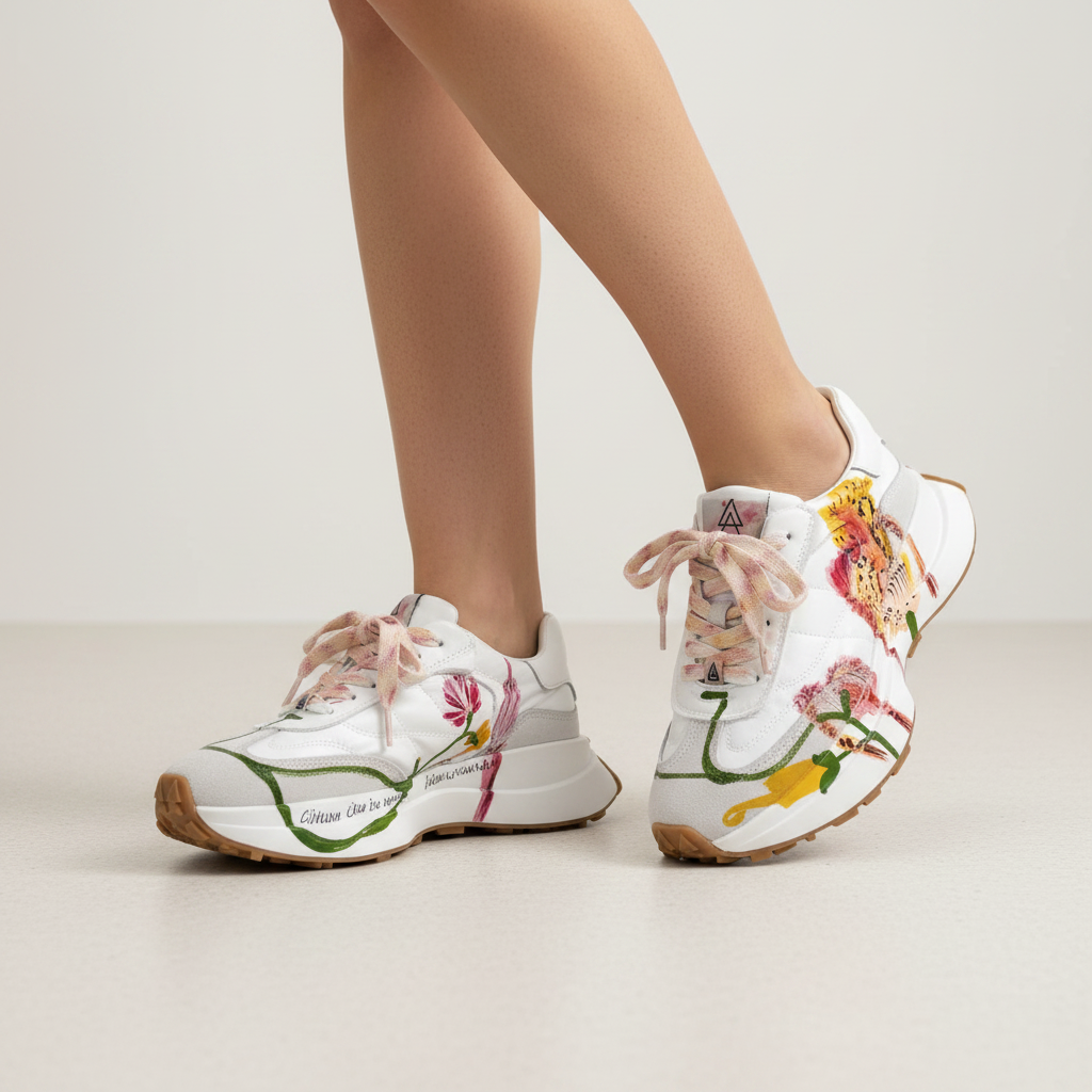 Sneakers Donna Elena Iachi Space Emotion Bianche