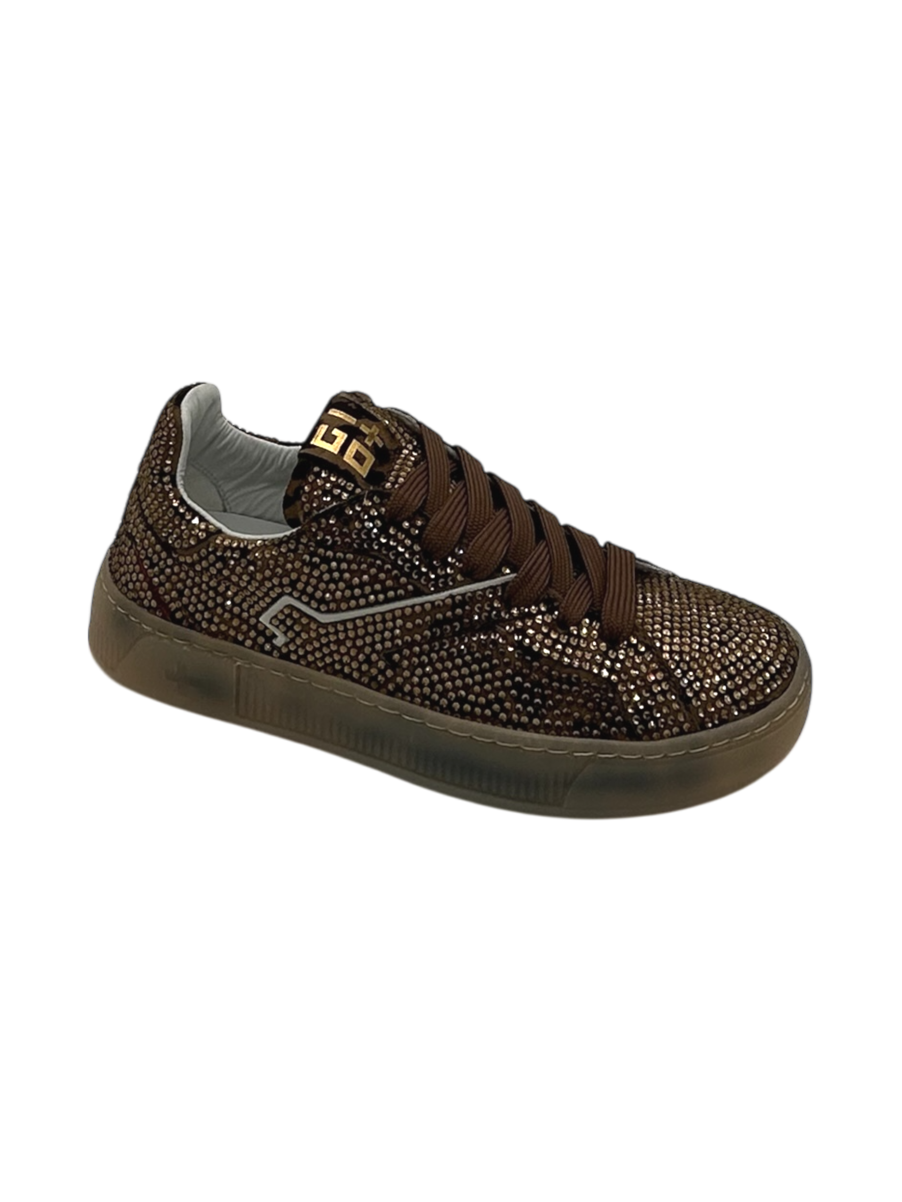 Sneakers pelle donna GIO+ Combi strass - Blue50S -