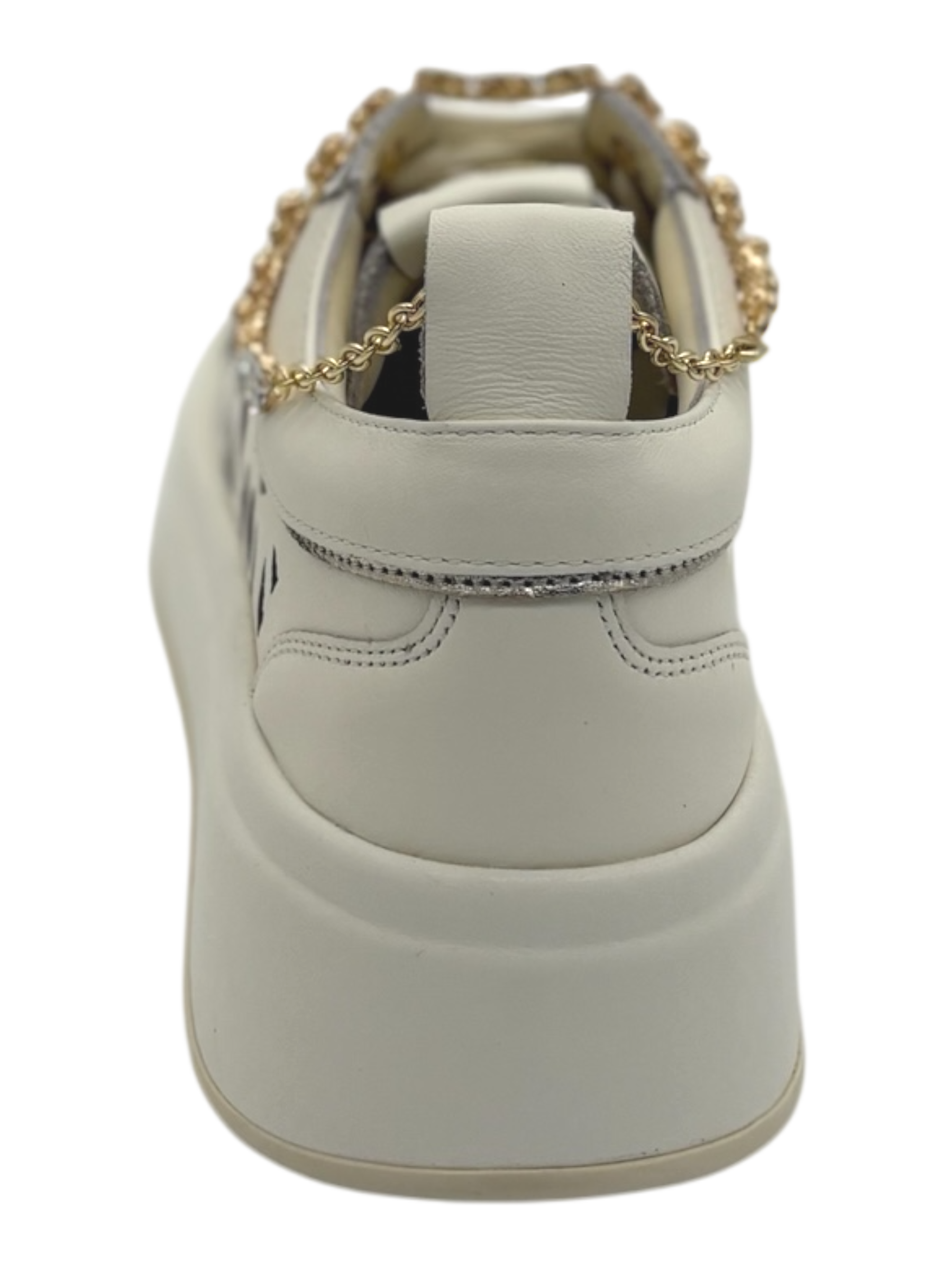 Sneakers pelle donna GIO+ Combi Laser latte -Oliva 52A -