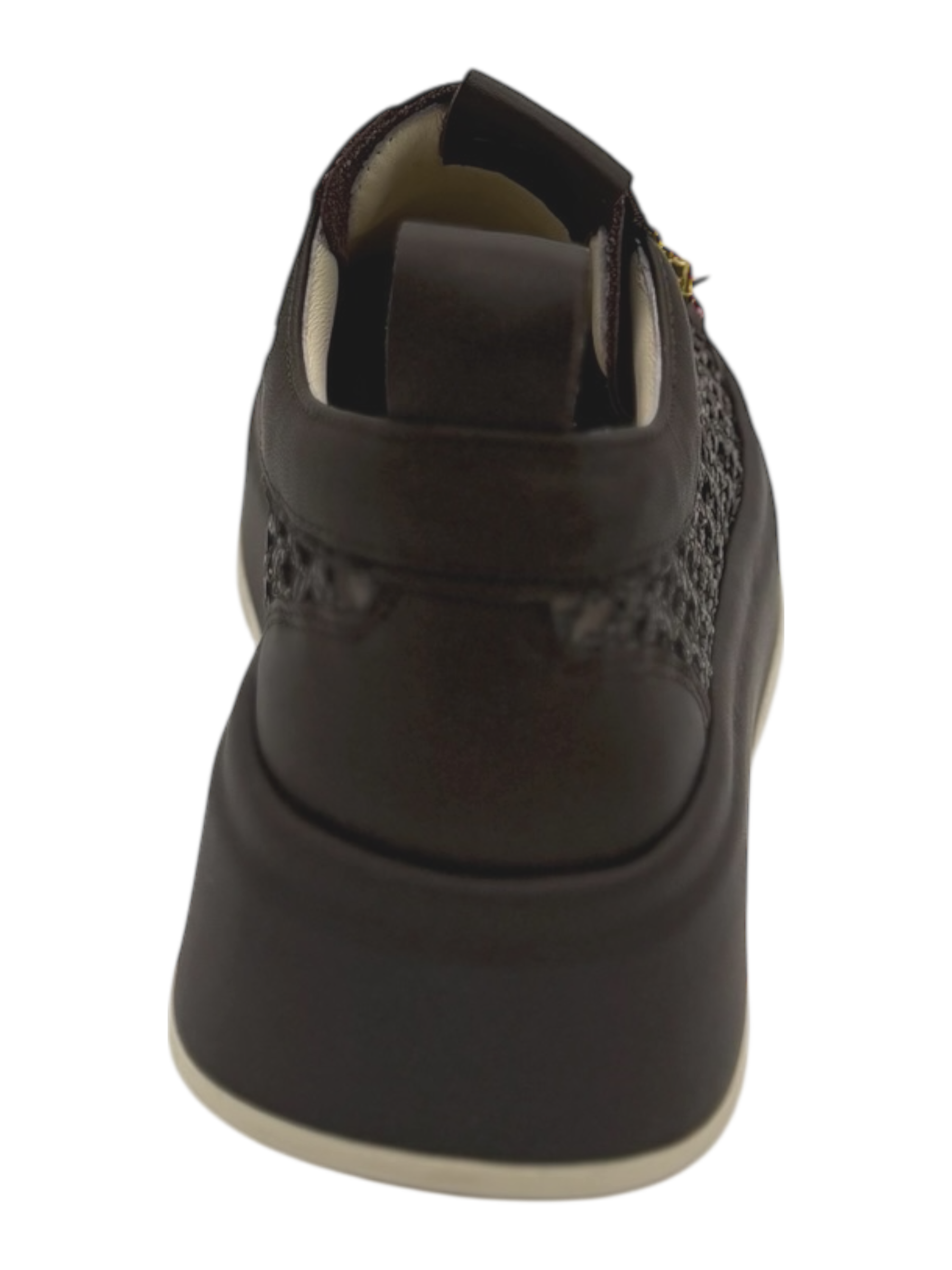 Sneakers pelle donna GIO+ Combi Raffia Moro -Oliva 50C-