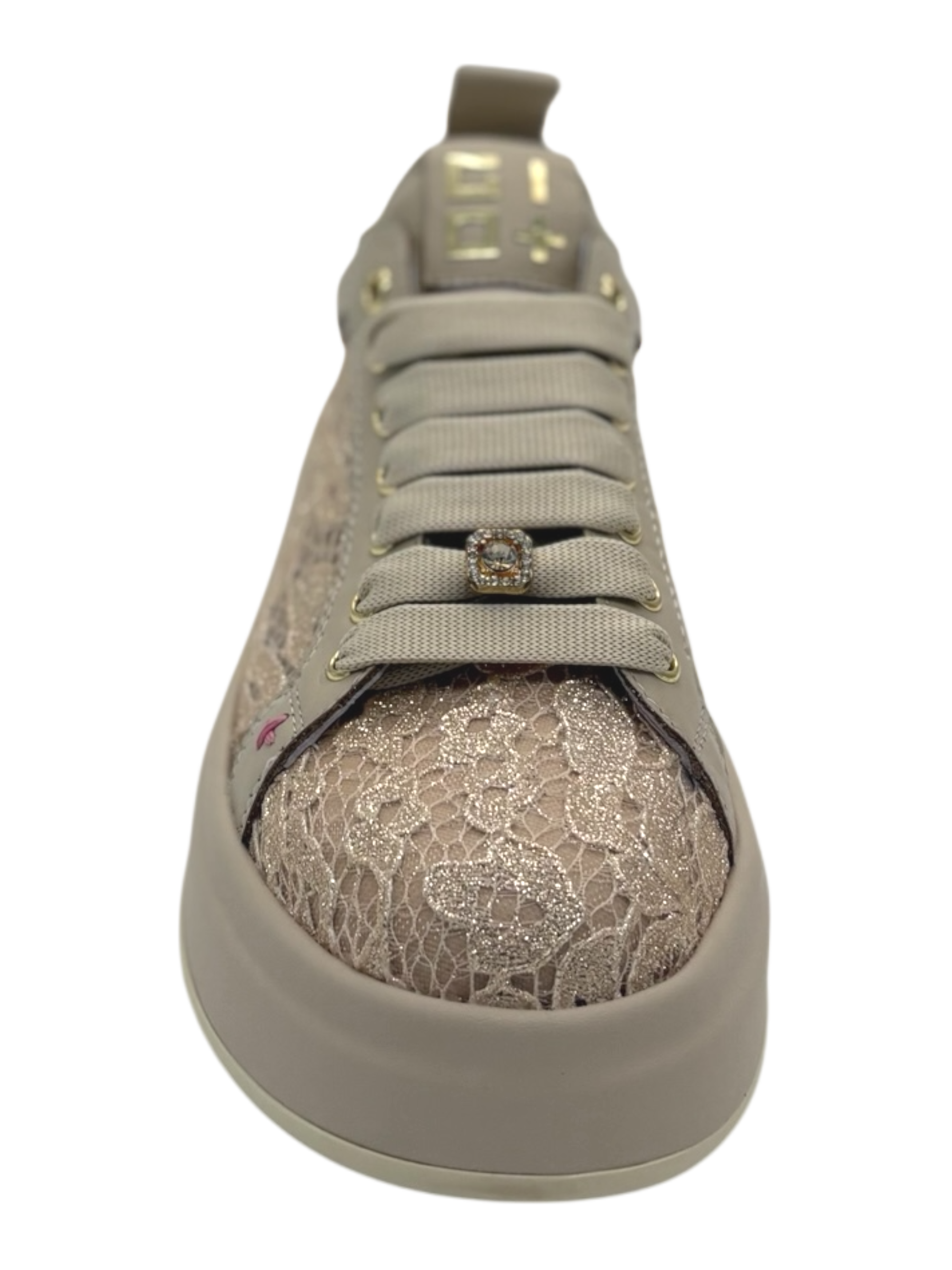 Sneakers pelle donna GIO+ combi Pizzo -Oliva 58A -