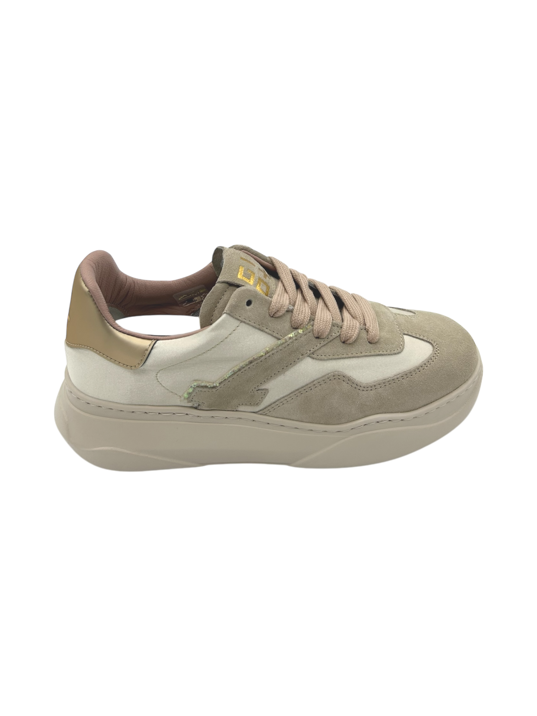 Sneakers pelle donna GIO+ Combi Champagne - Giada 208  -