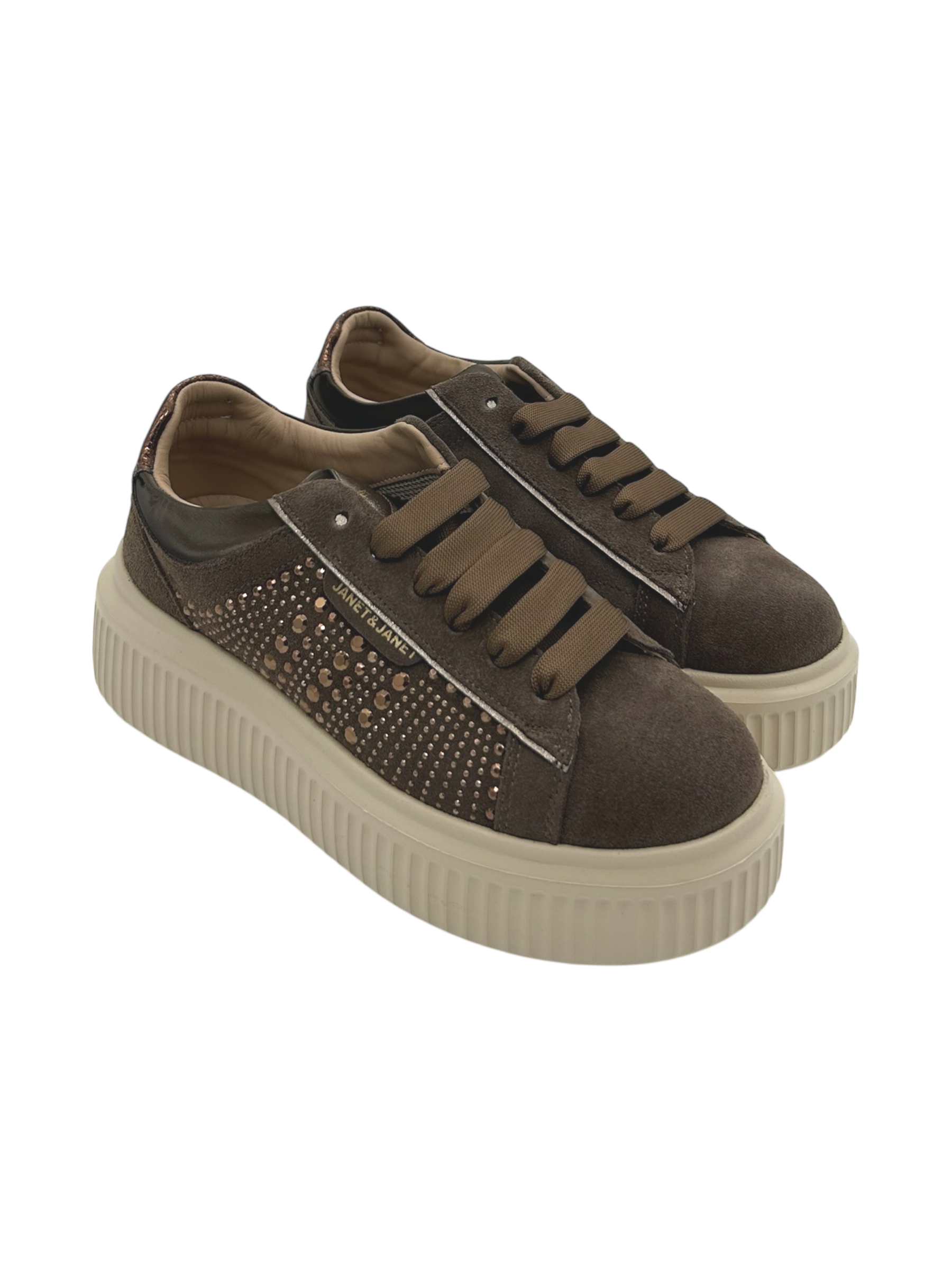 Sneakers pelle donna Janet & Janet Bronzo -J401-
