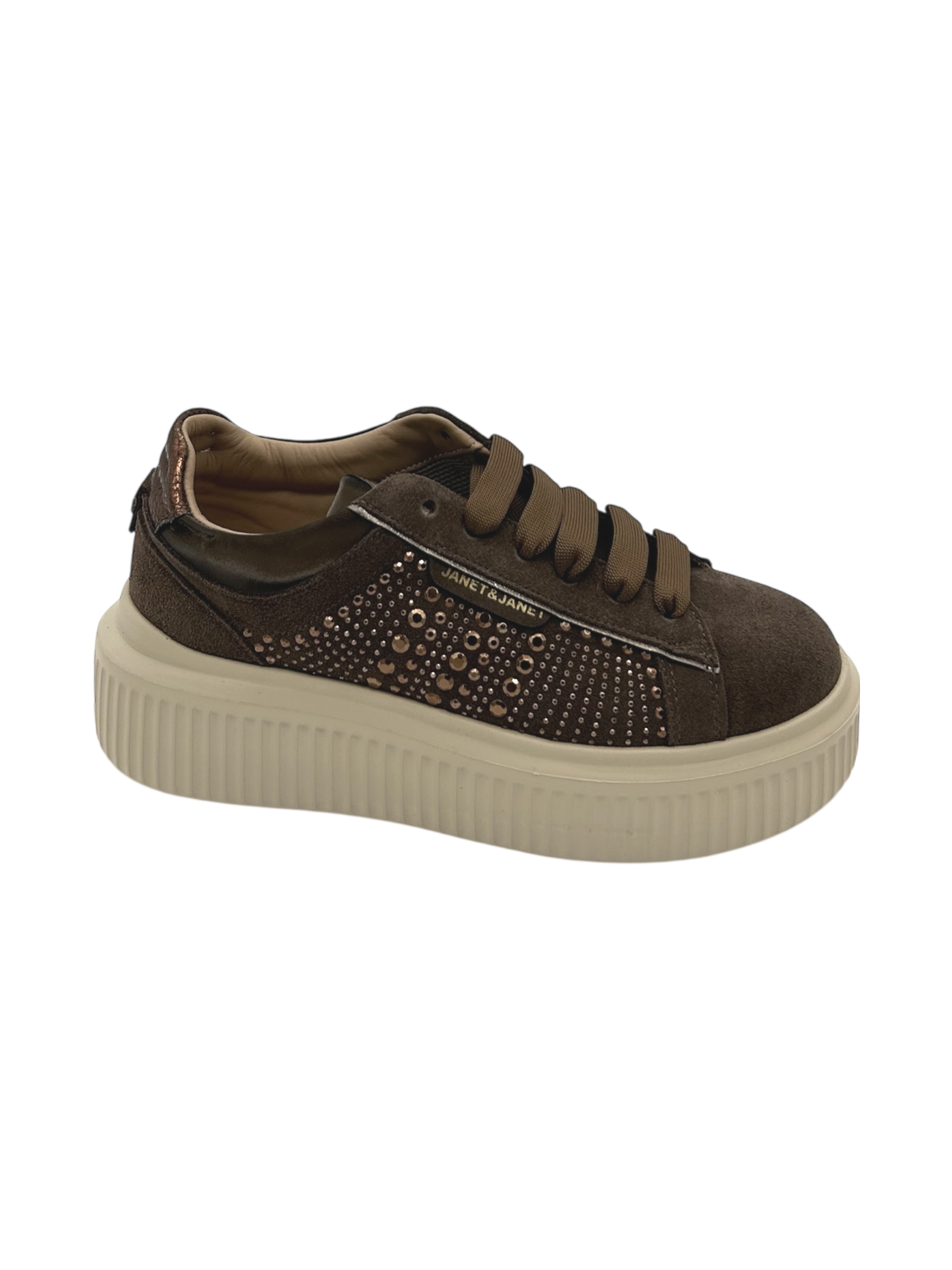Sneakers pelle donna Janet & Janet Bronzo -J401-