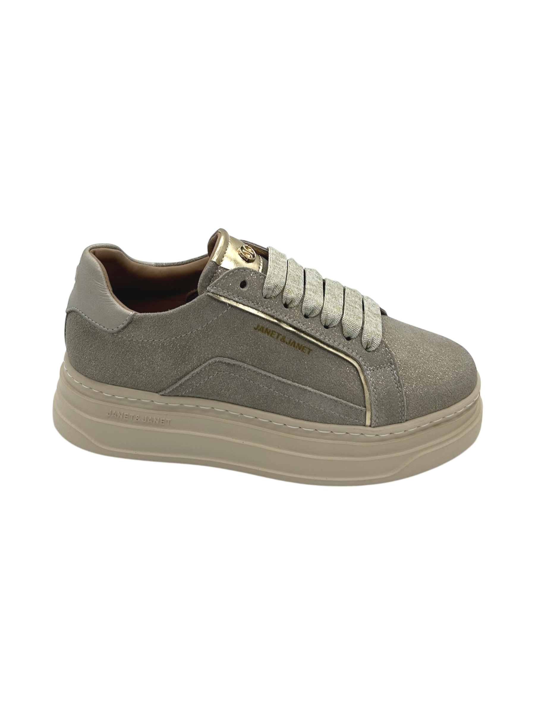 Sneakers pelle donna Janet & Janet Beige -J430-