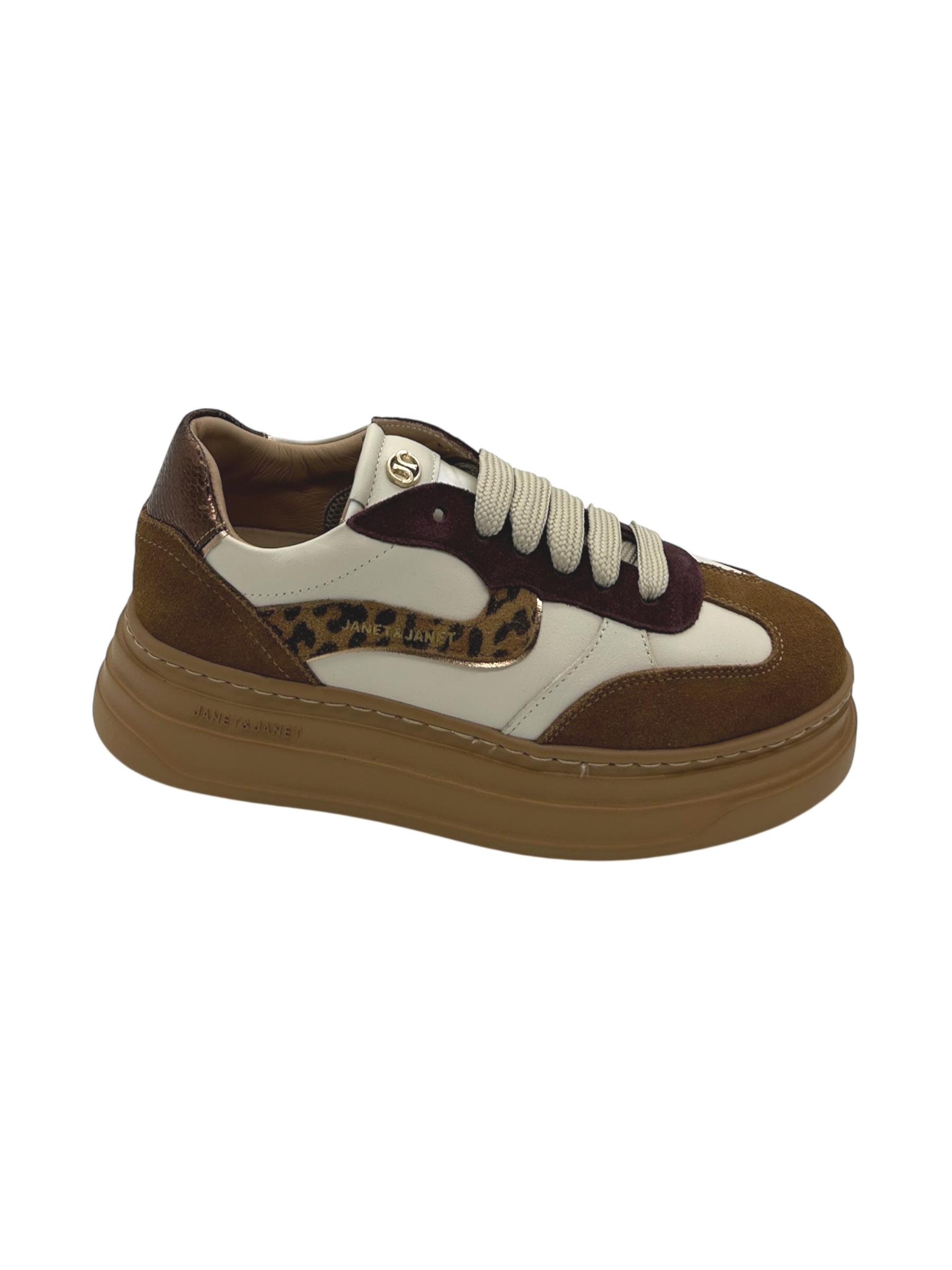 Sneakers pelle donna Janet & Janet Cognac - J432 -