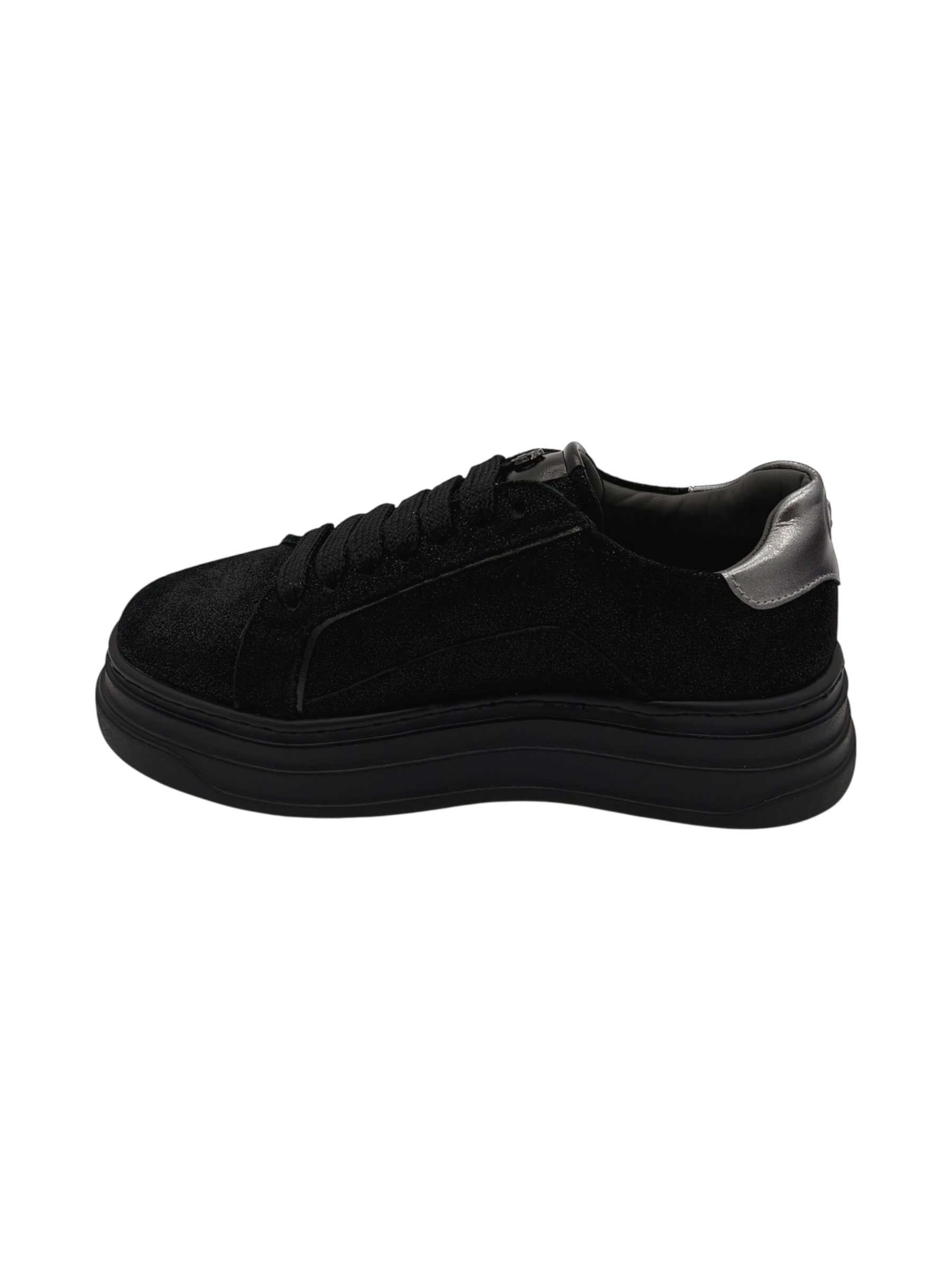Sneakers pelle donna Janet & Janet Black -J430-