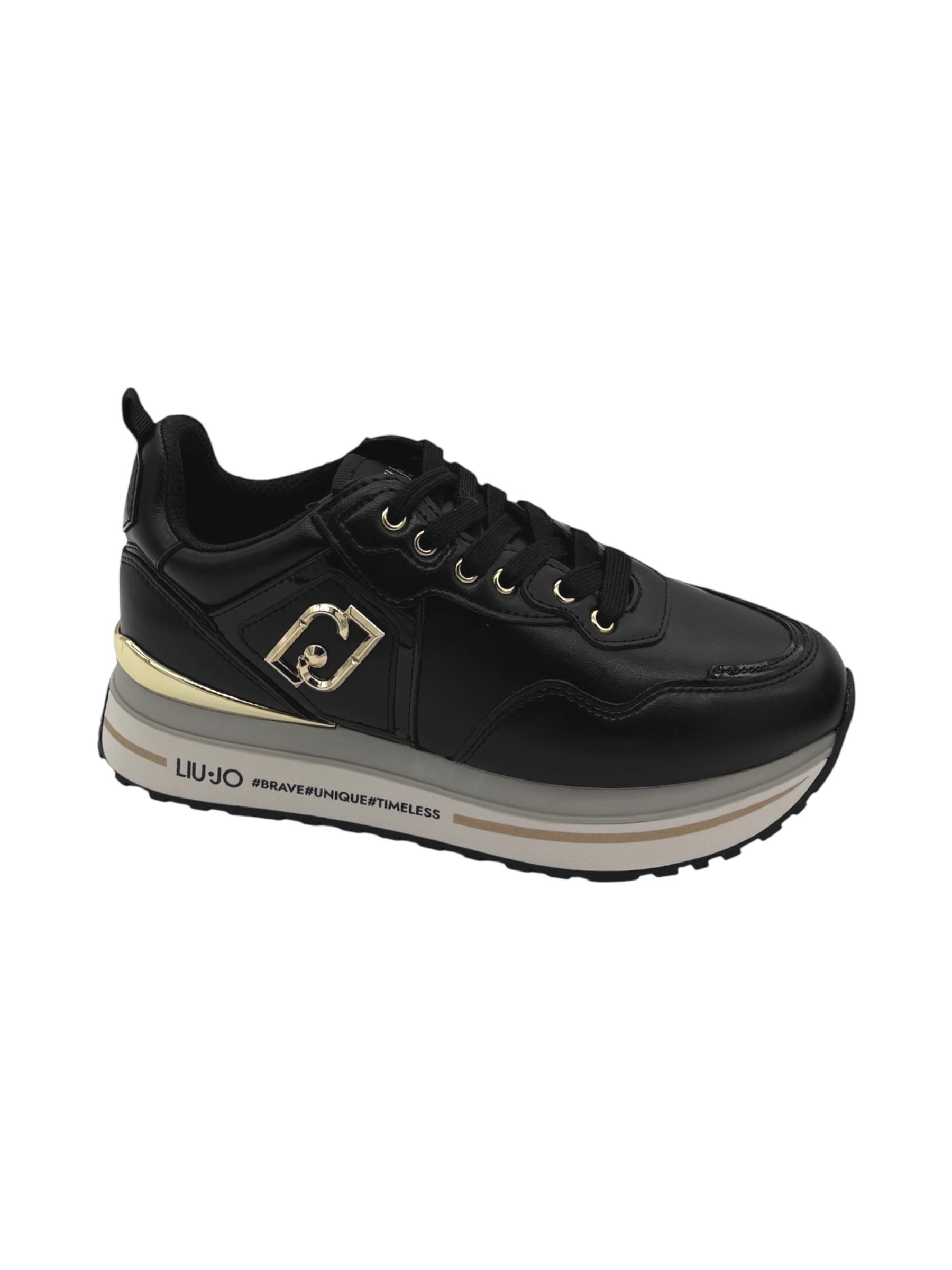 Sneakers pelle LIUJO Black  - Maxi Wonder 01 -