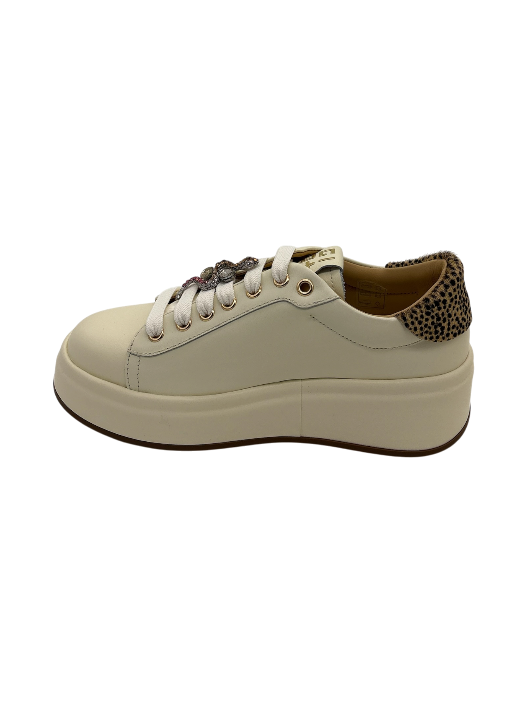 Sneakers Pelle Donna GIO+ Combi Milk - Oliva 146