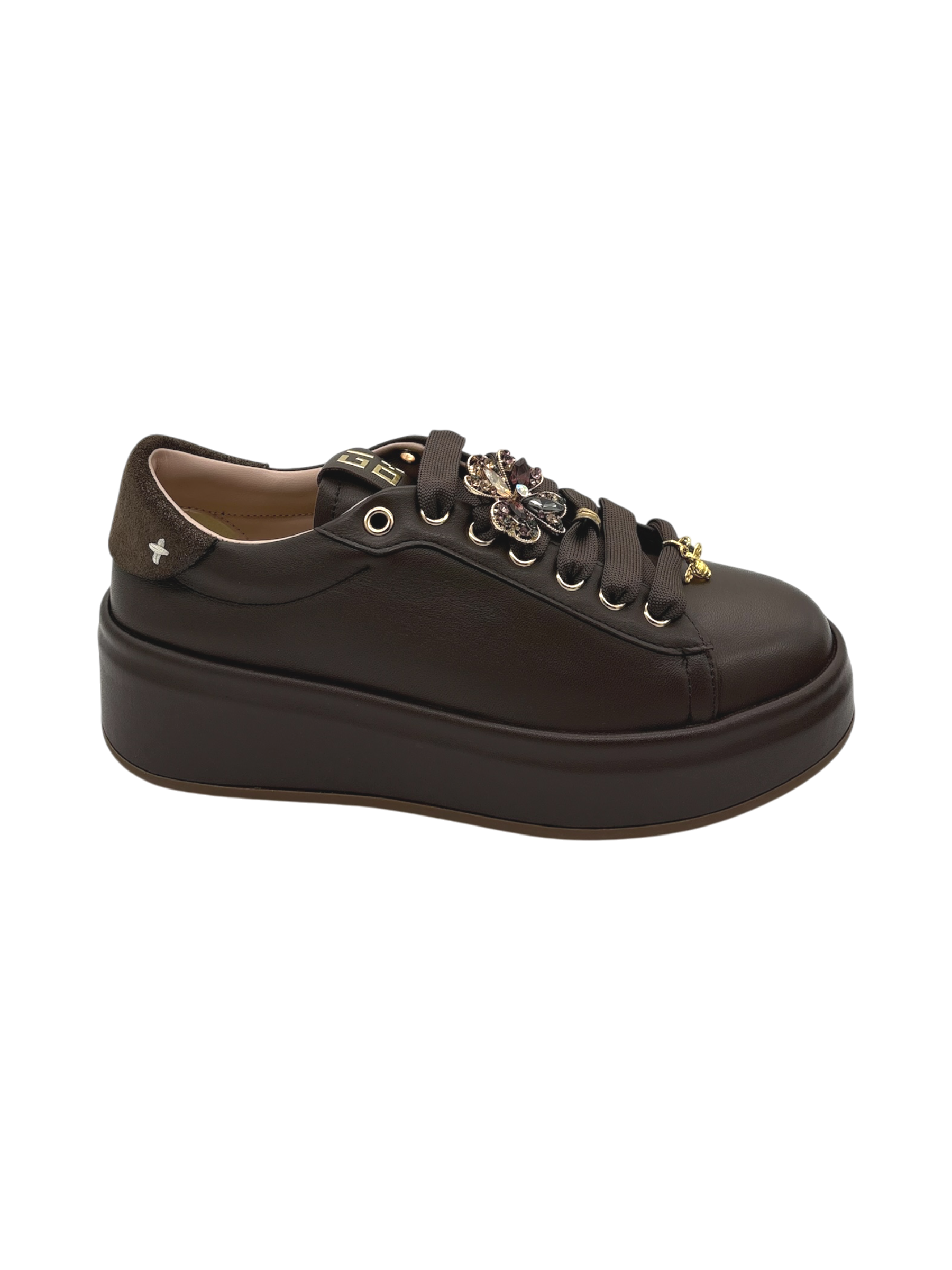 Sneakers Pelle Donna GIO+ Combi Moro - Oliva 120