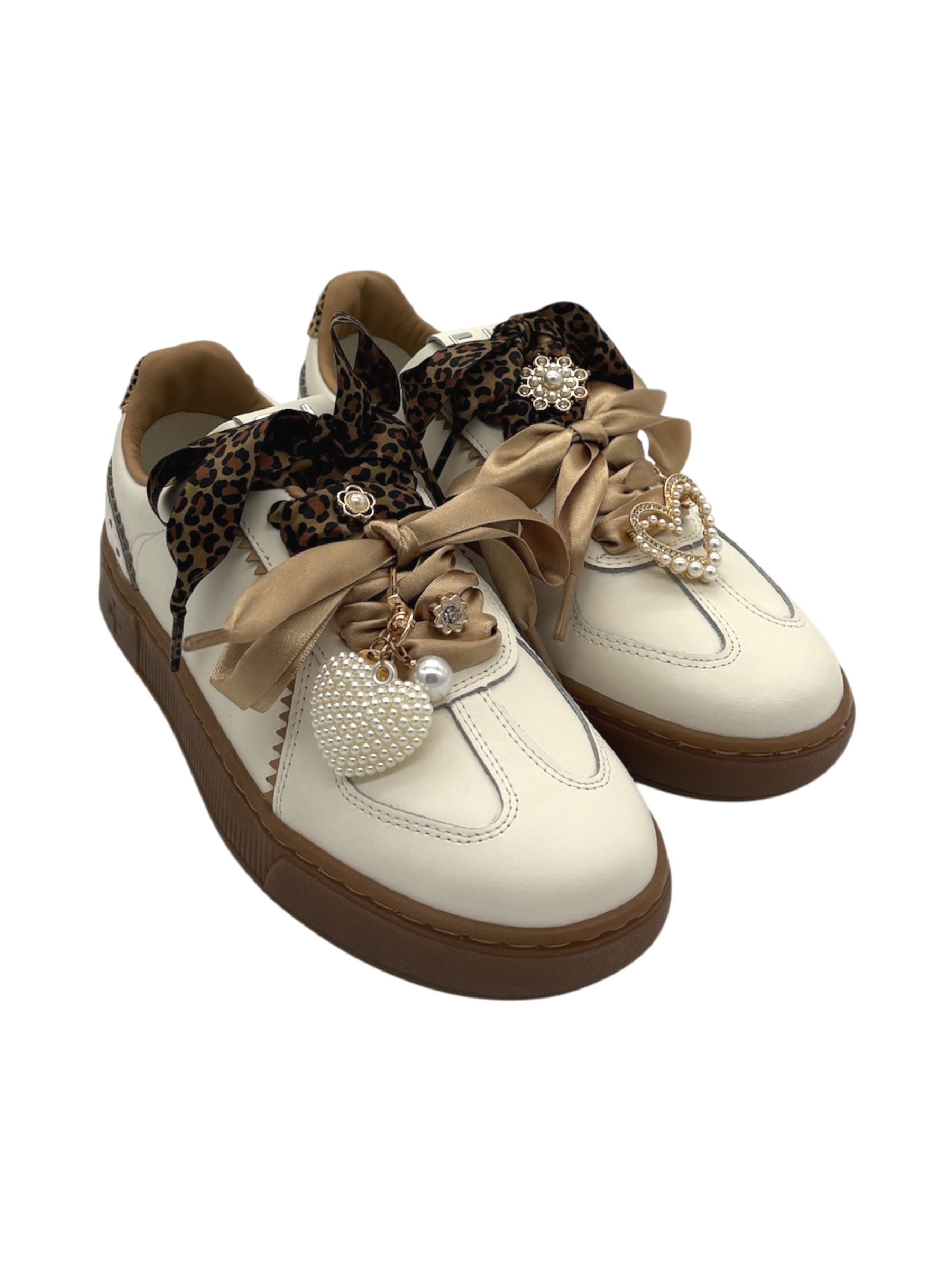 Sneakers pelle donna GIO+ Combi White-Blue 1030