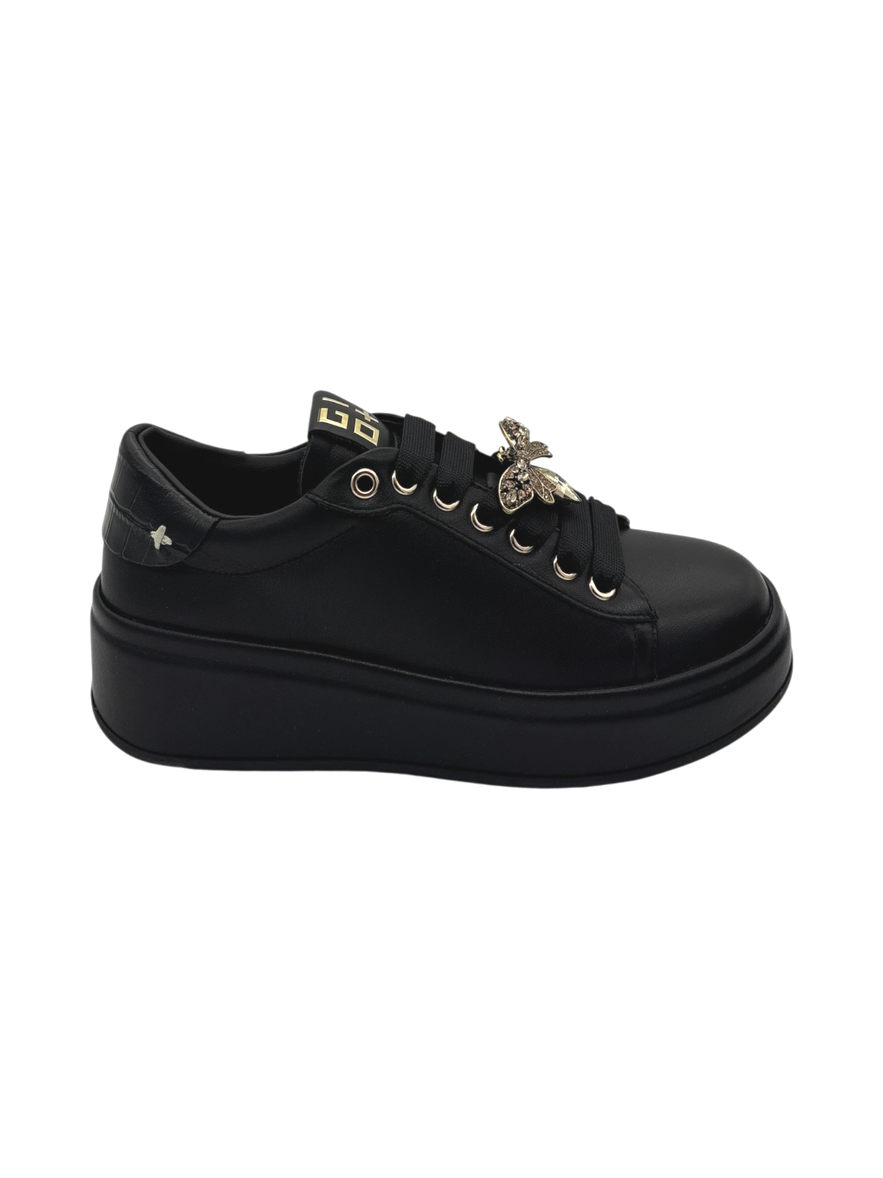 Sneakers pelle donna GIO+ Combi Black Oliva 130