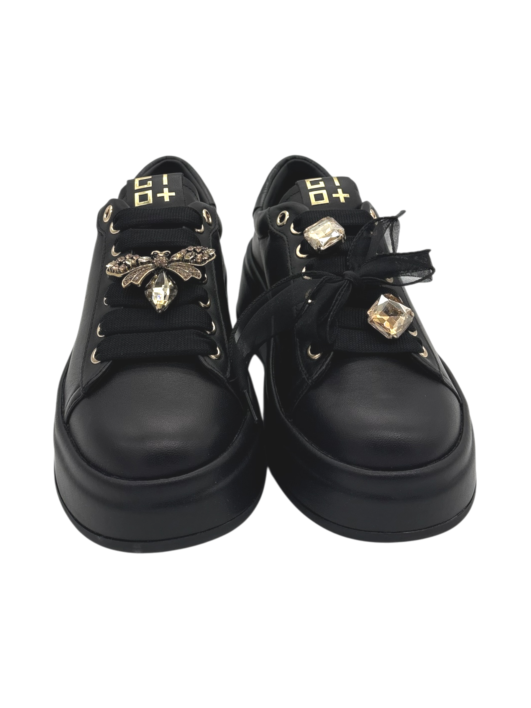 Sneakers pelle donna GIO+ Combi Black Oliva 130