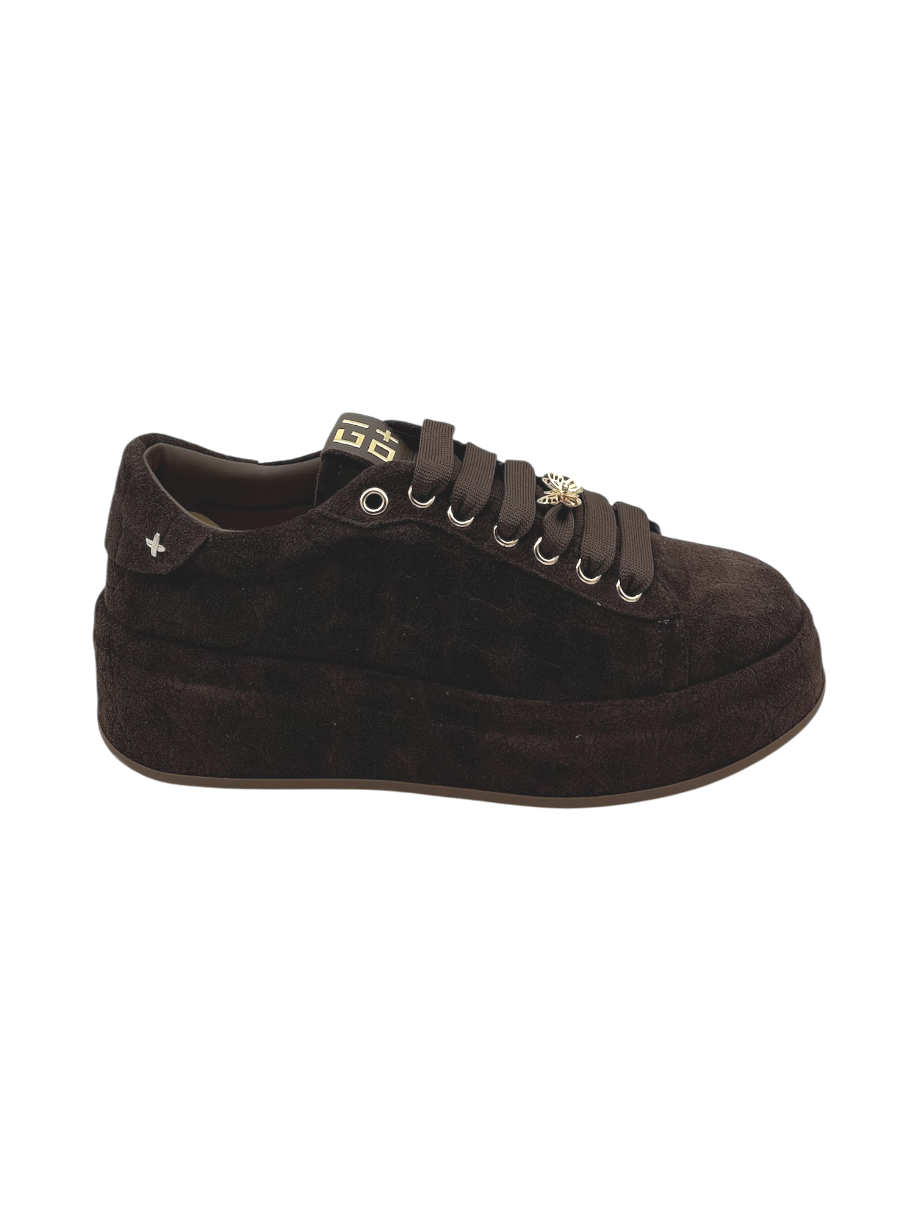 Sneakers pelle donna GIO+ Cocco Brown Oliva 122