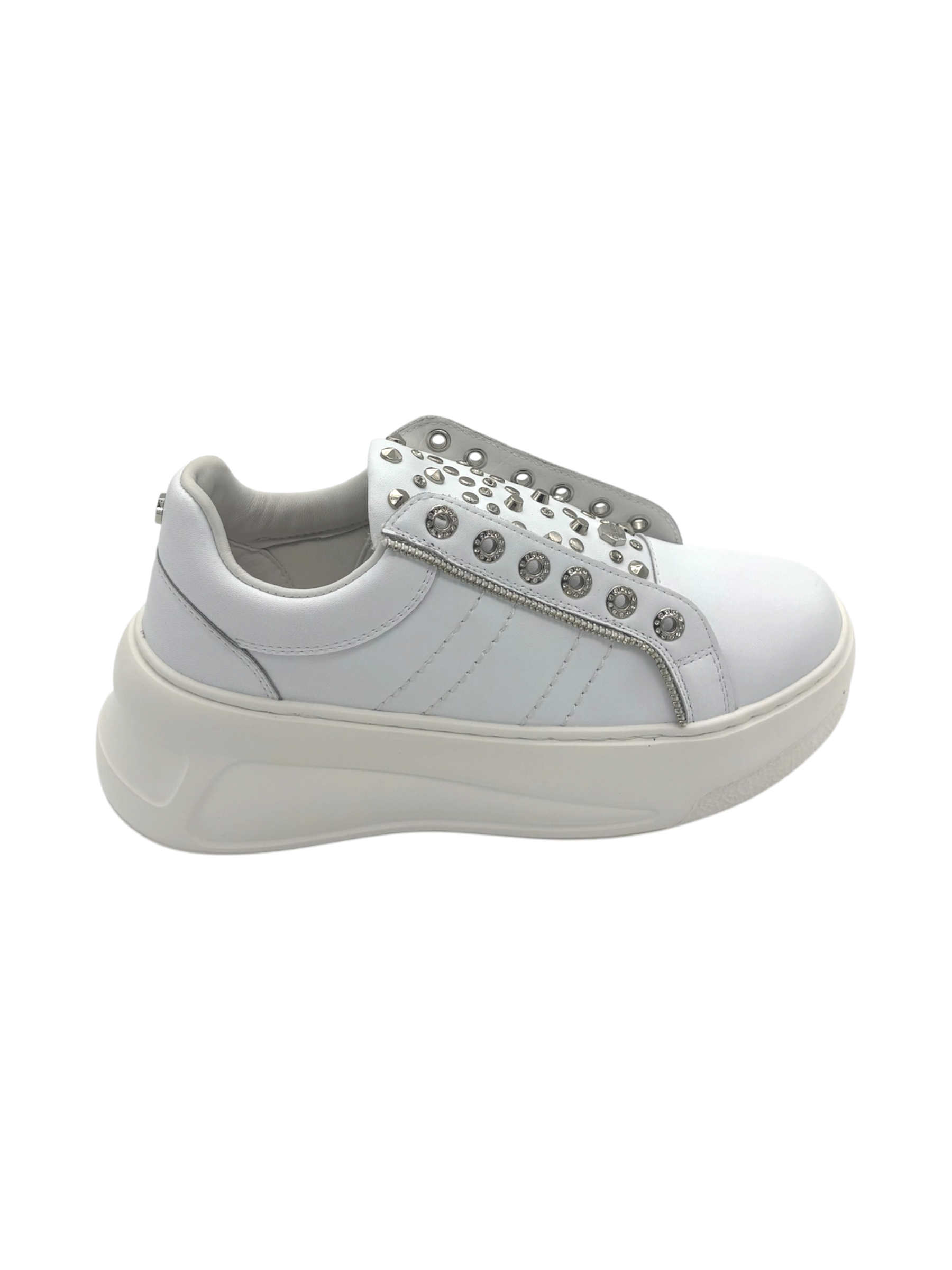 Sneakers pelle donna CULT White - Nirvana 4843
