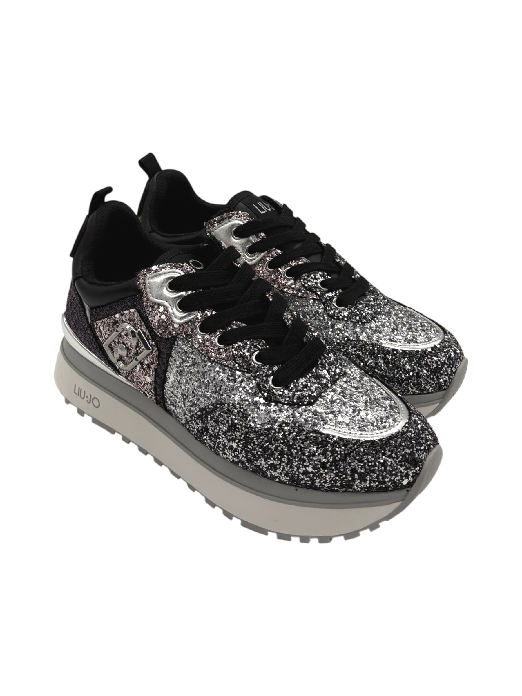 Sneakers LIUJO  Glitter Silver Amarone  - Maxi Wonder 01 -
