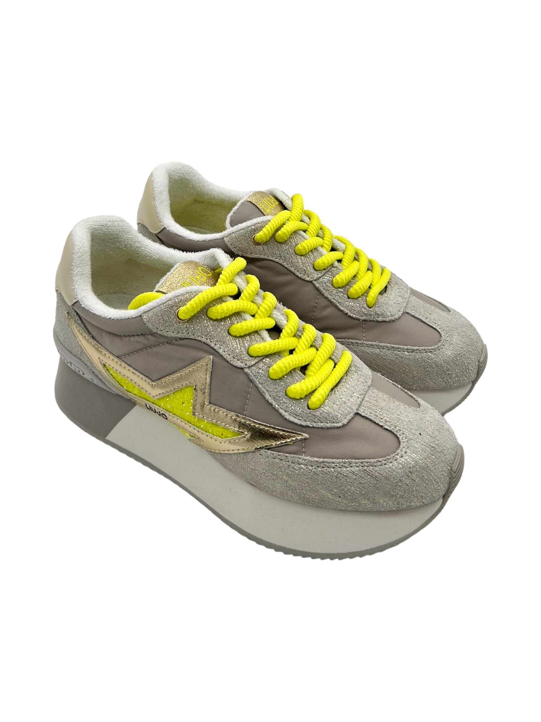 Sneakers LIUJO Laminated suede Light Gold Yellow Fluo - Dreamy 03 -