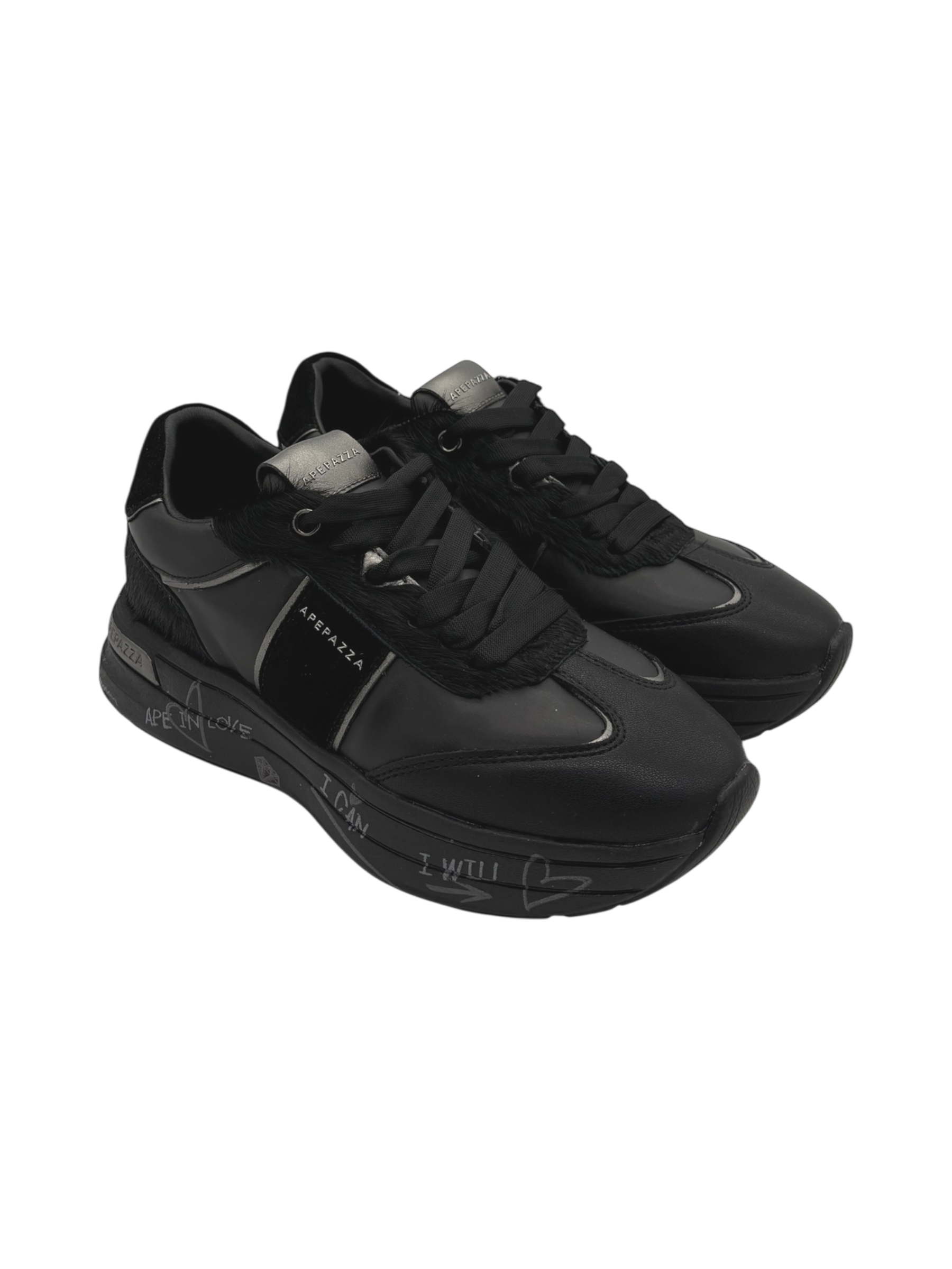 Sneakers donna Apepazza Total Black  -Melissa-