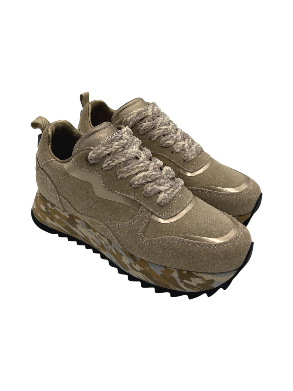 Apepazza Sneakers Donna Beige-Oro Rif.755 Apepazza Sneakers Donna Beige-Oro Rif.755