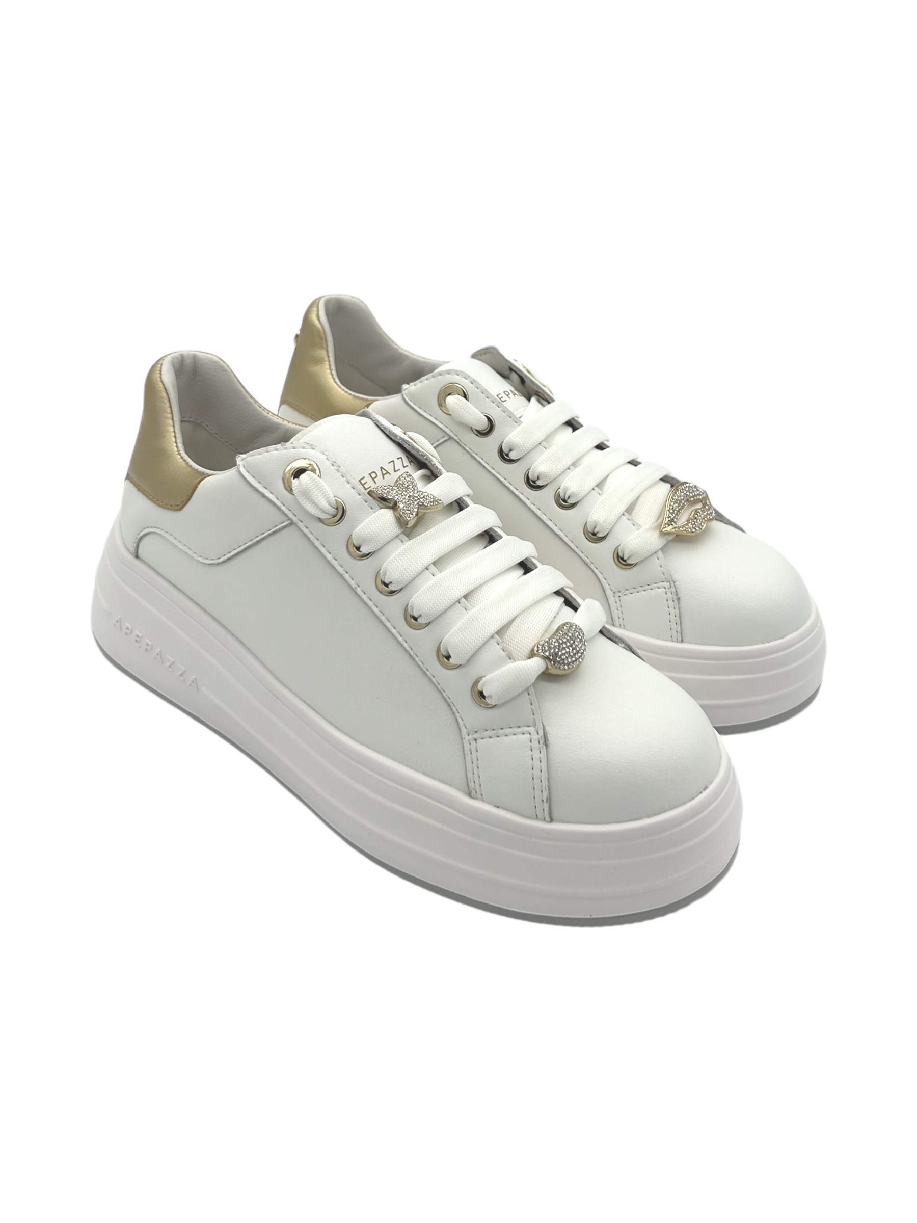 Sneakers donna Apepazza pelle Bianca - Lucrezia -