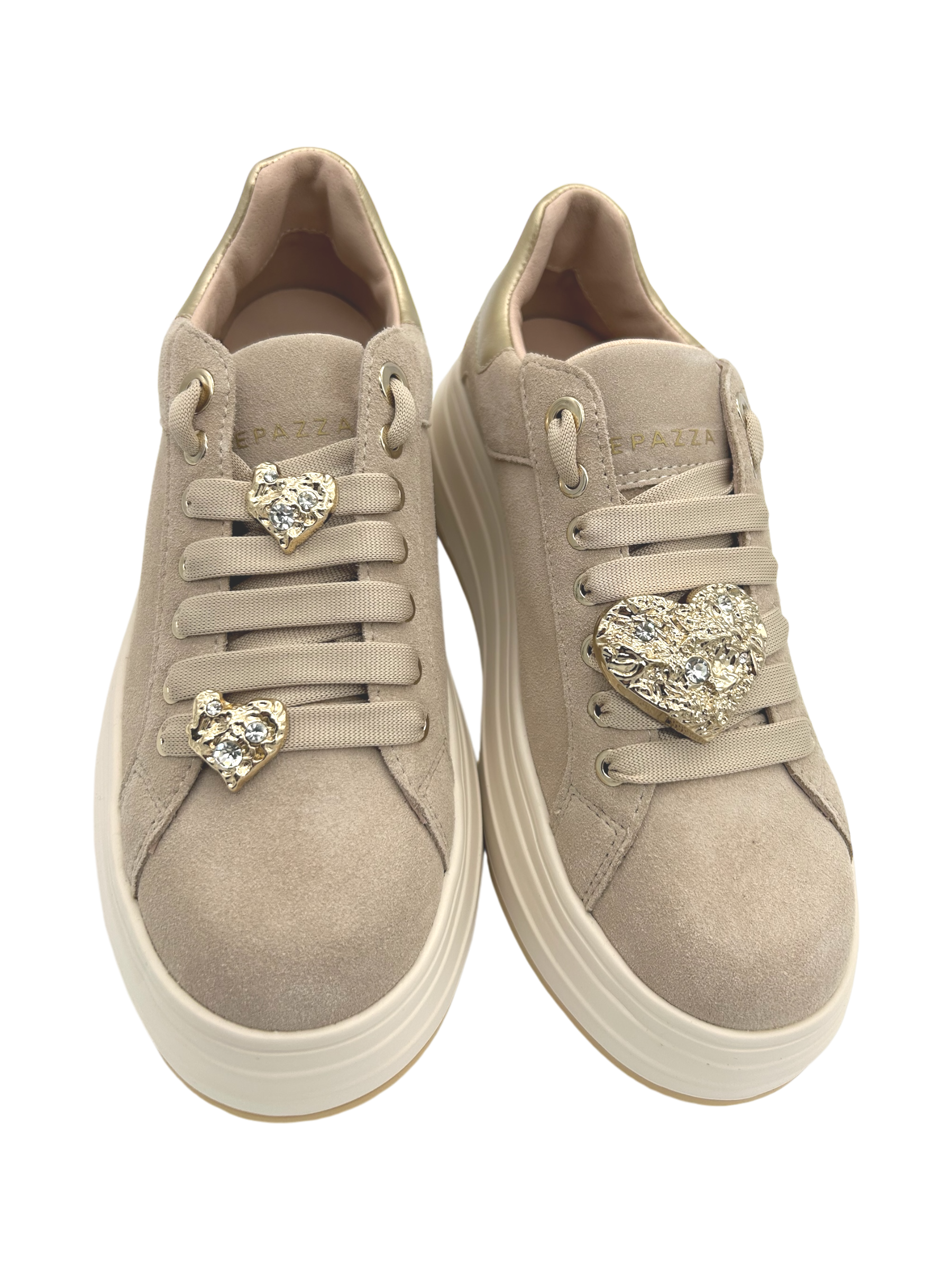 Sneakers donna Apepazza pelle scamosciata Beige - Lucrezia -