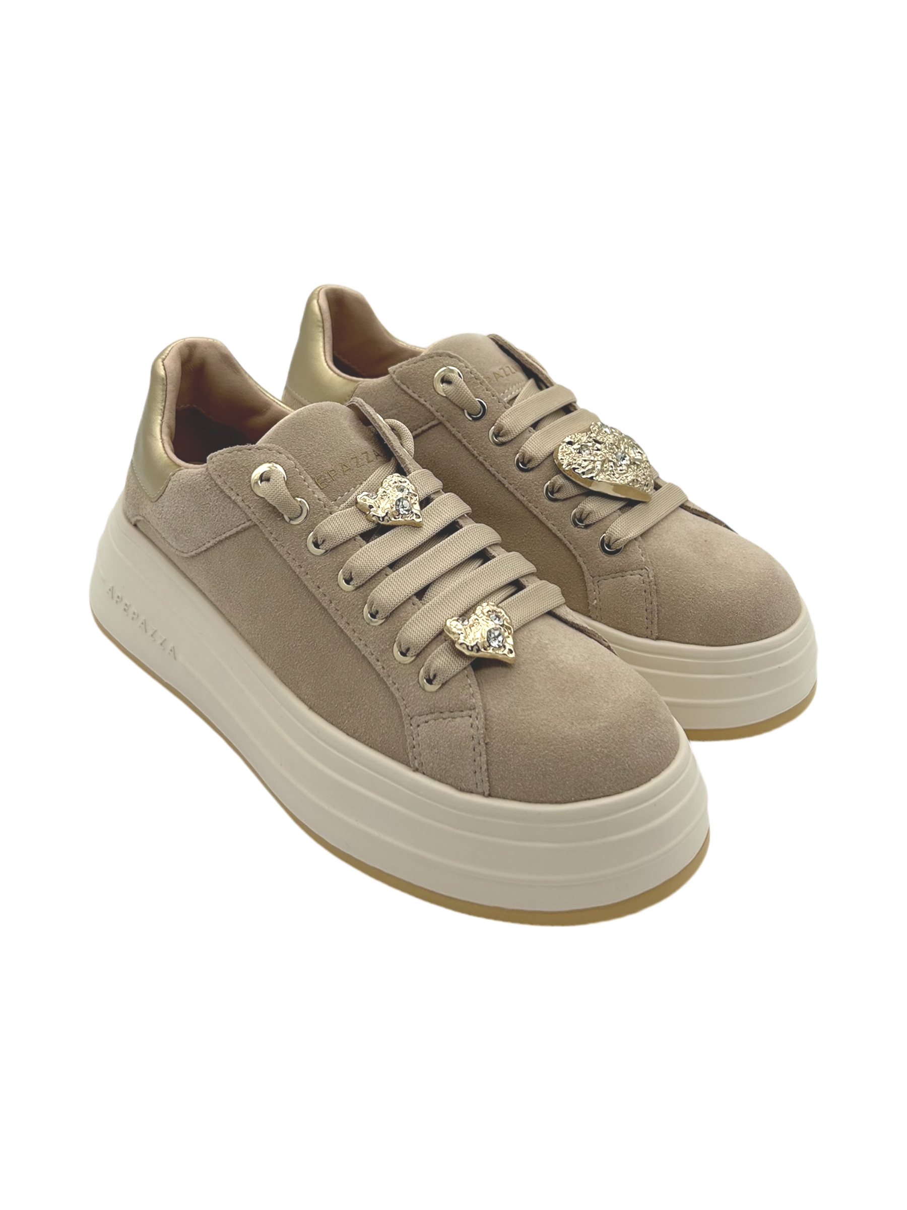 Sneakers donna Apepazza pelle scamosciata Beige - Lucrezia -