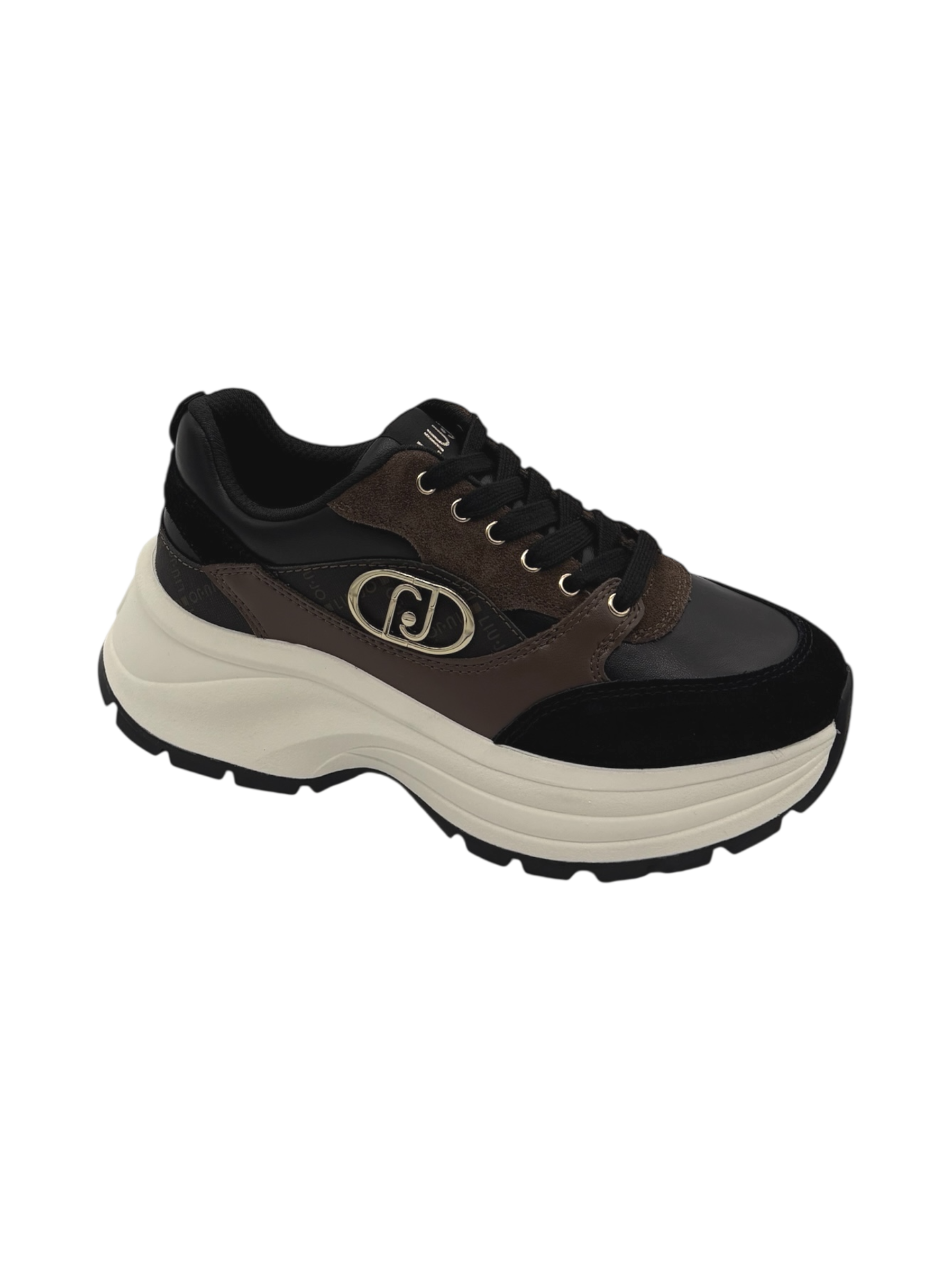 Sneakers pelle LIUJO Black-Brown  - Eva 06 -