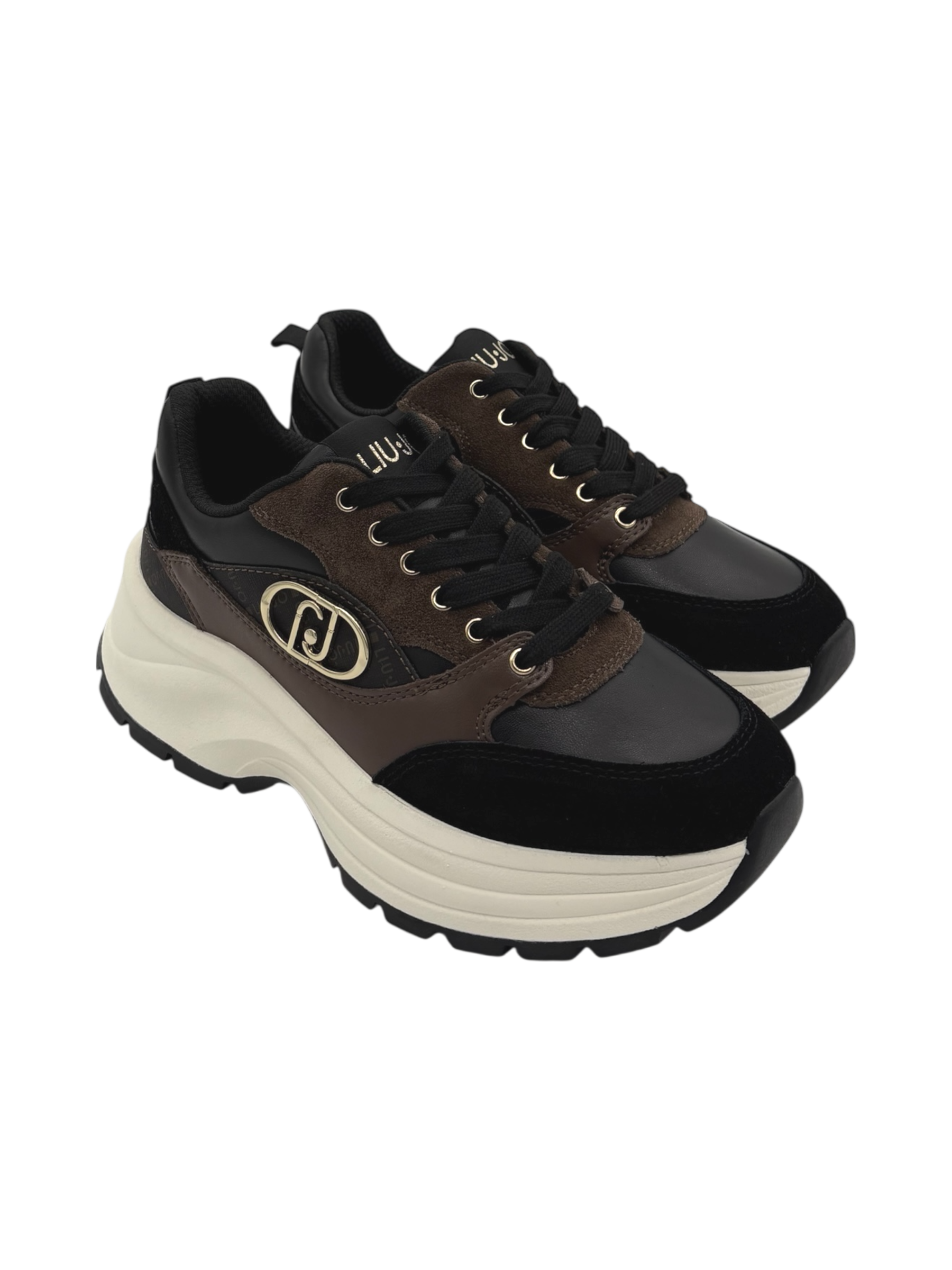Sneakers pelle LIUJO Black-Brown  - Eva 06 -