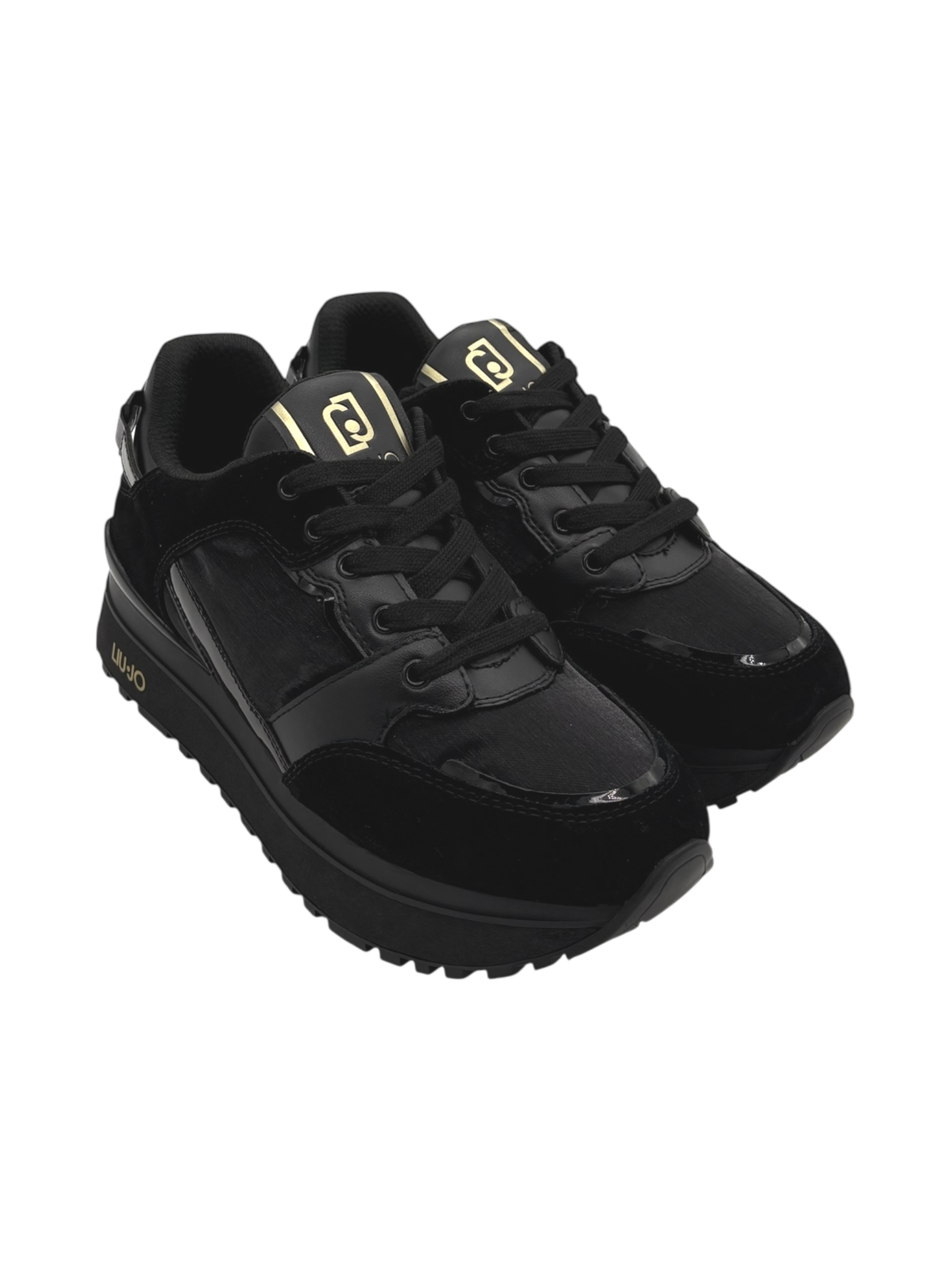 Sneakers pelle LIUJO Black  - Maxi Wonder 91 -