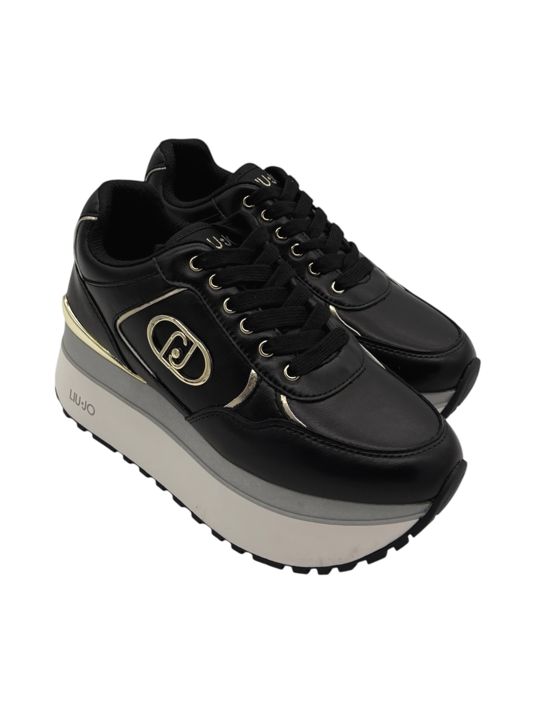 Sneakers pelle LIUJO Black  - Maxi Wonder plus 01 -