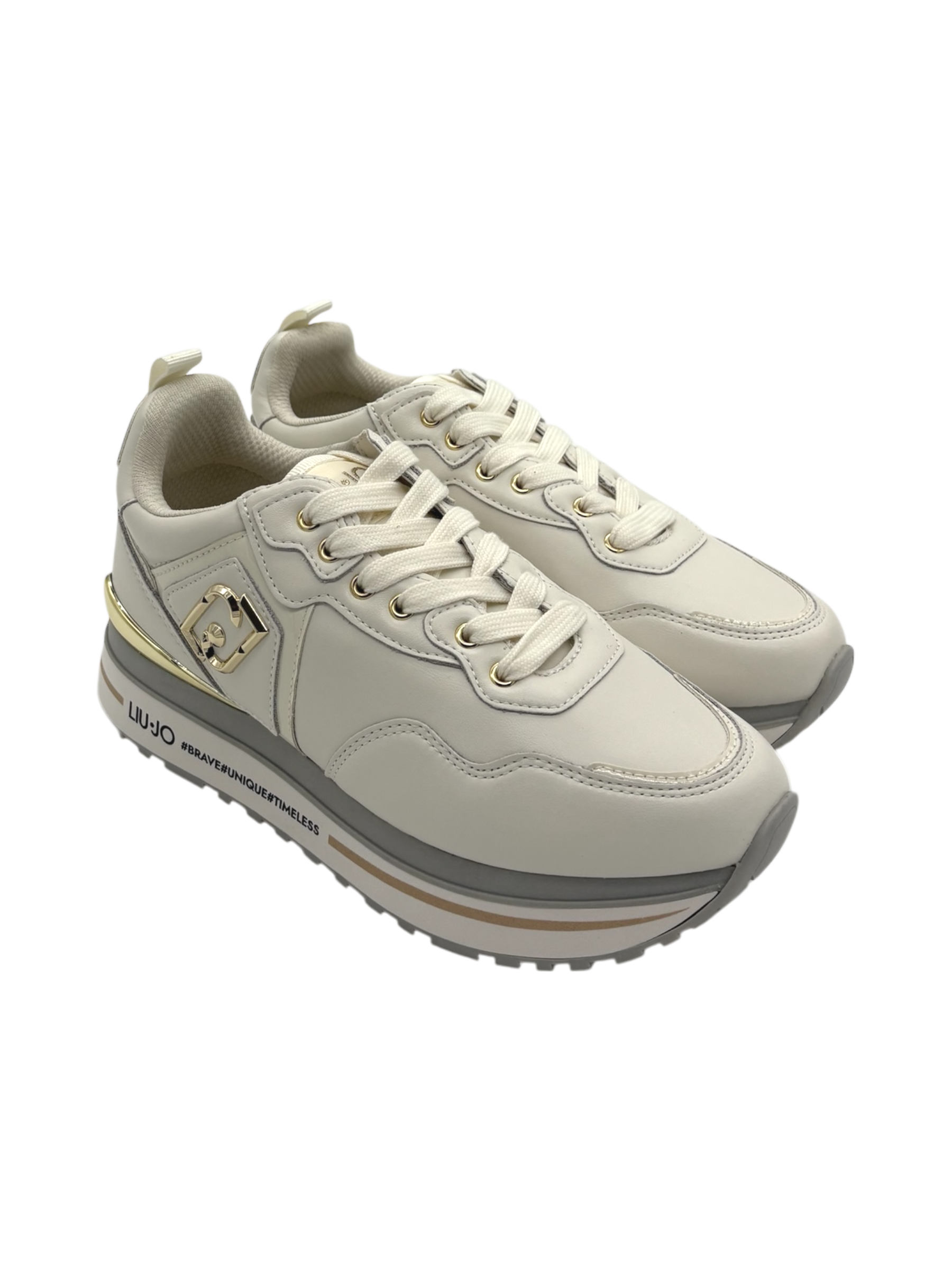 Sneakers pelle LIUJO Milk  - Maxi Wonder 01 -