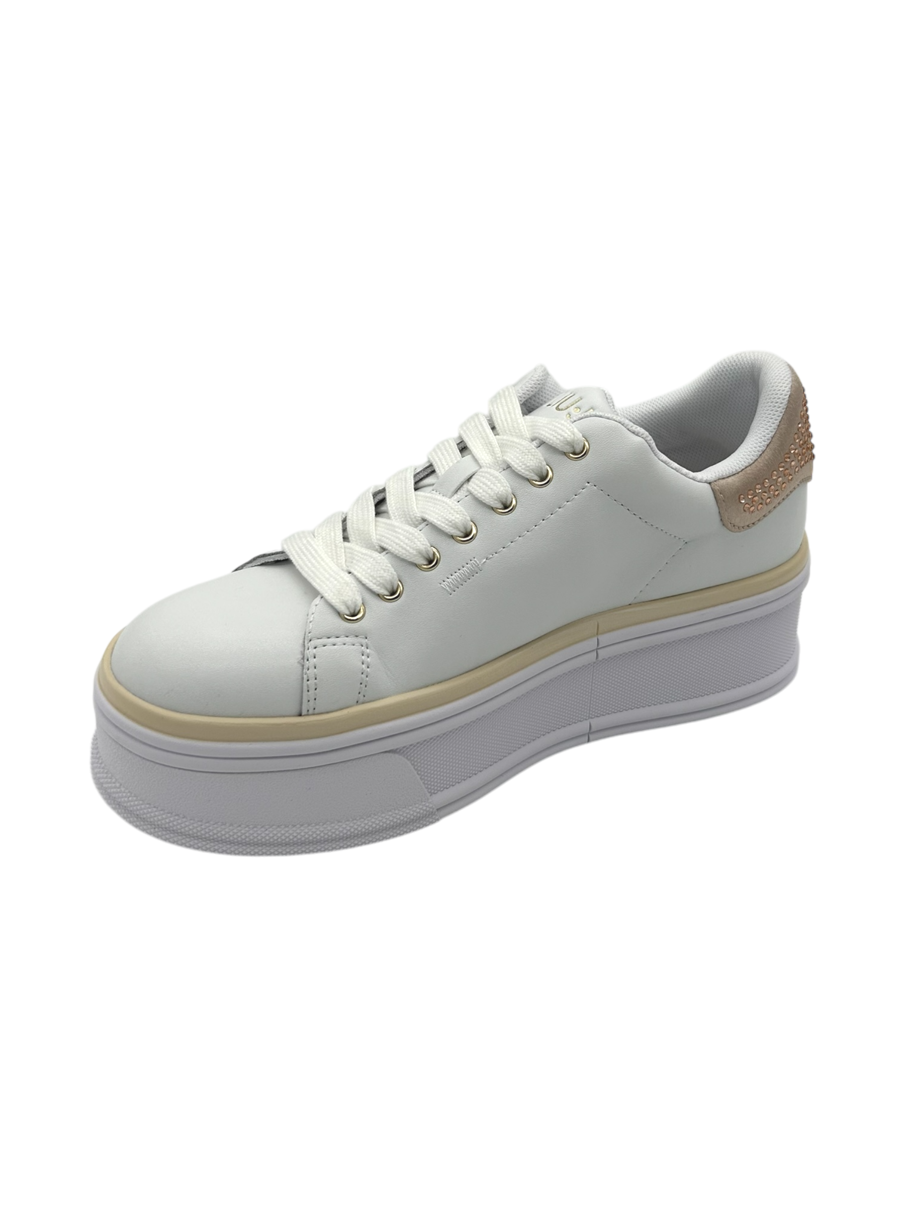 Sneakers pelle LIUJO White Cipria  - Selma 16 -