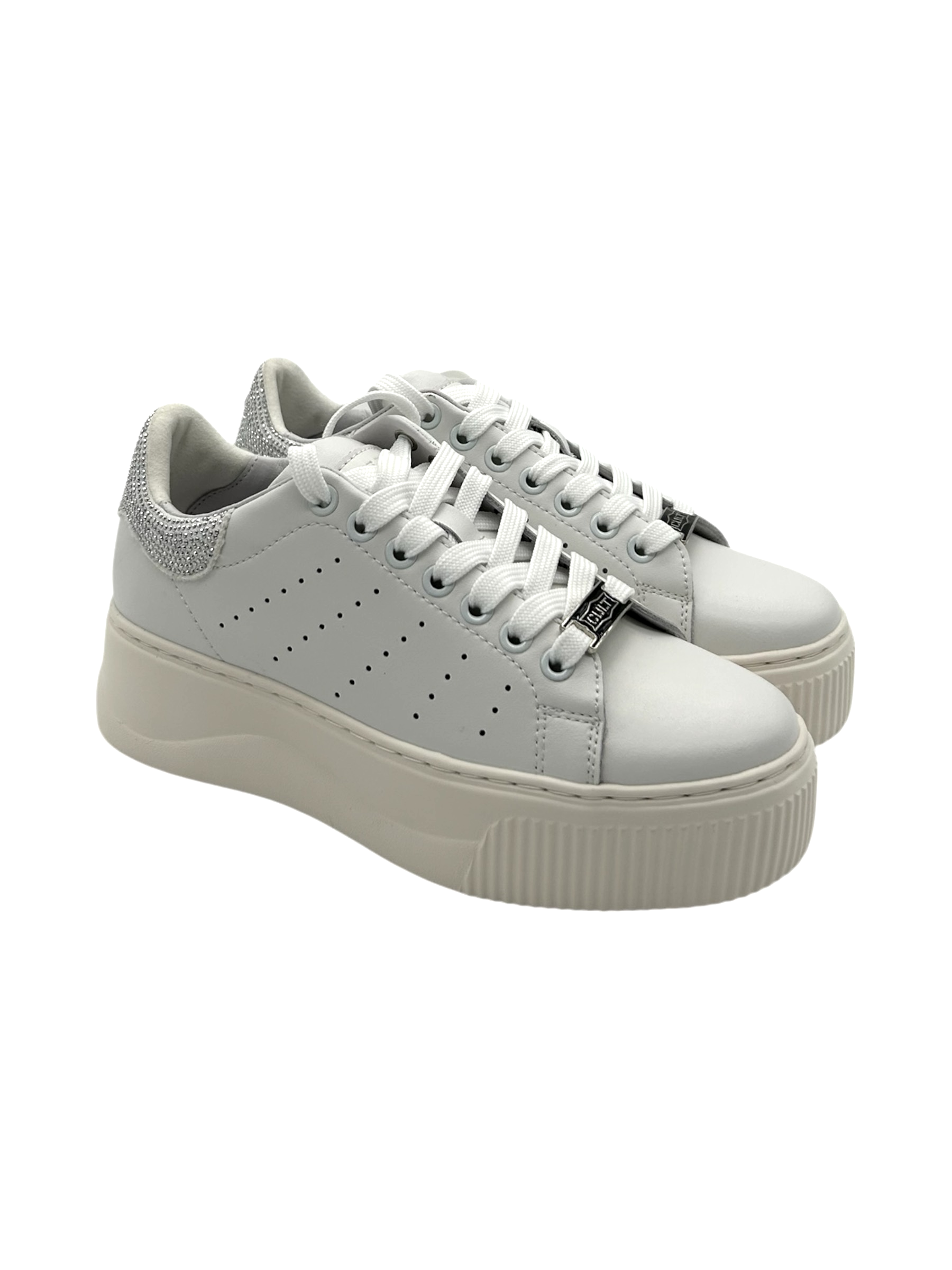 Sneakers pelle donna CULT White - Perry 3162 -