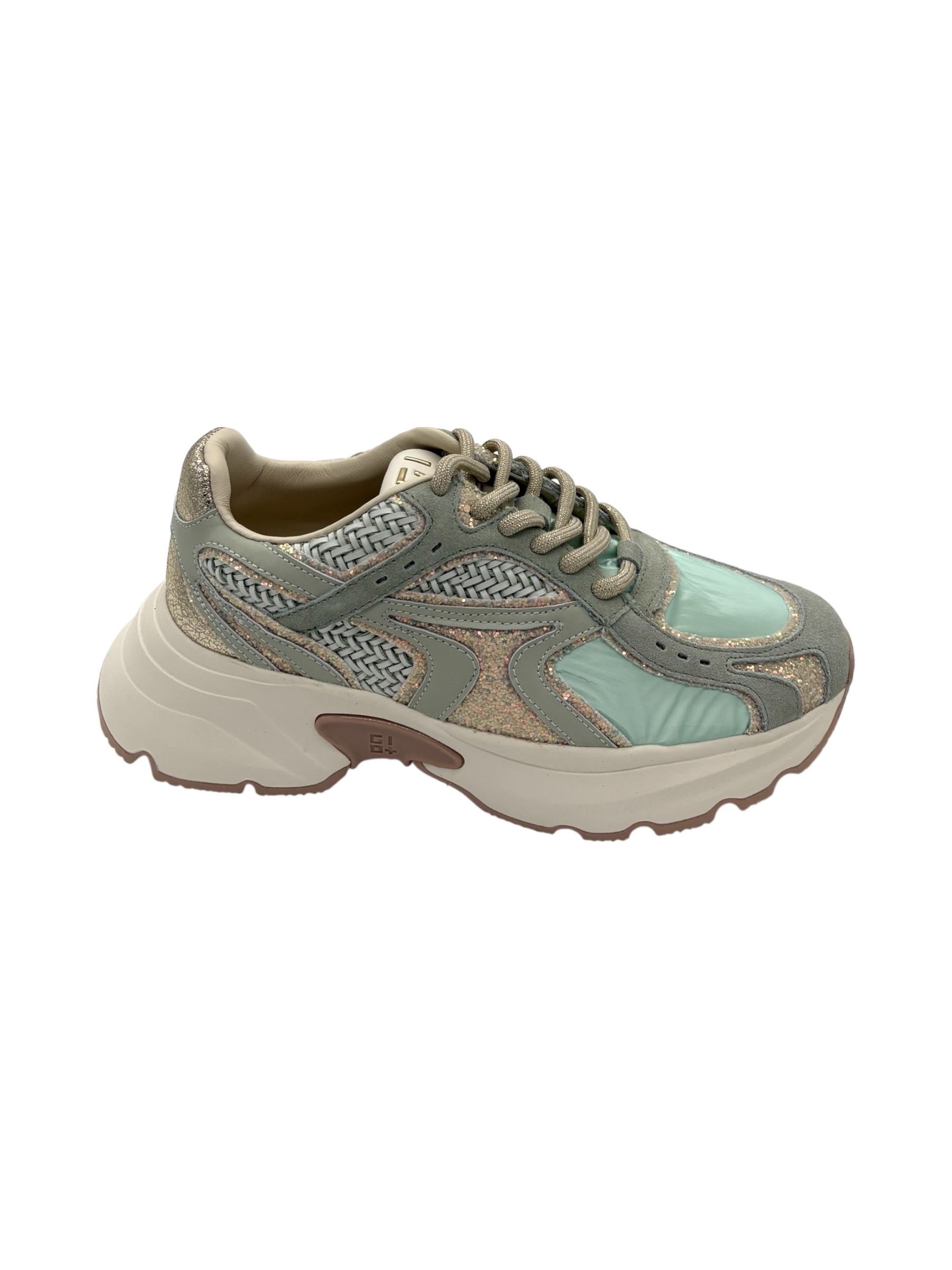 Sneakers pelle donna GIO+ combi Acqua Marina -Dalia 06 -