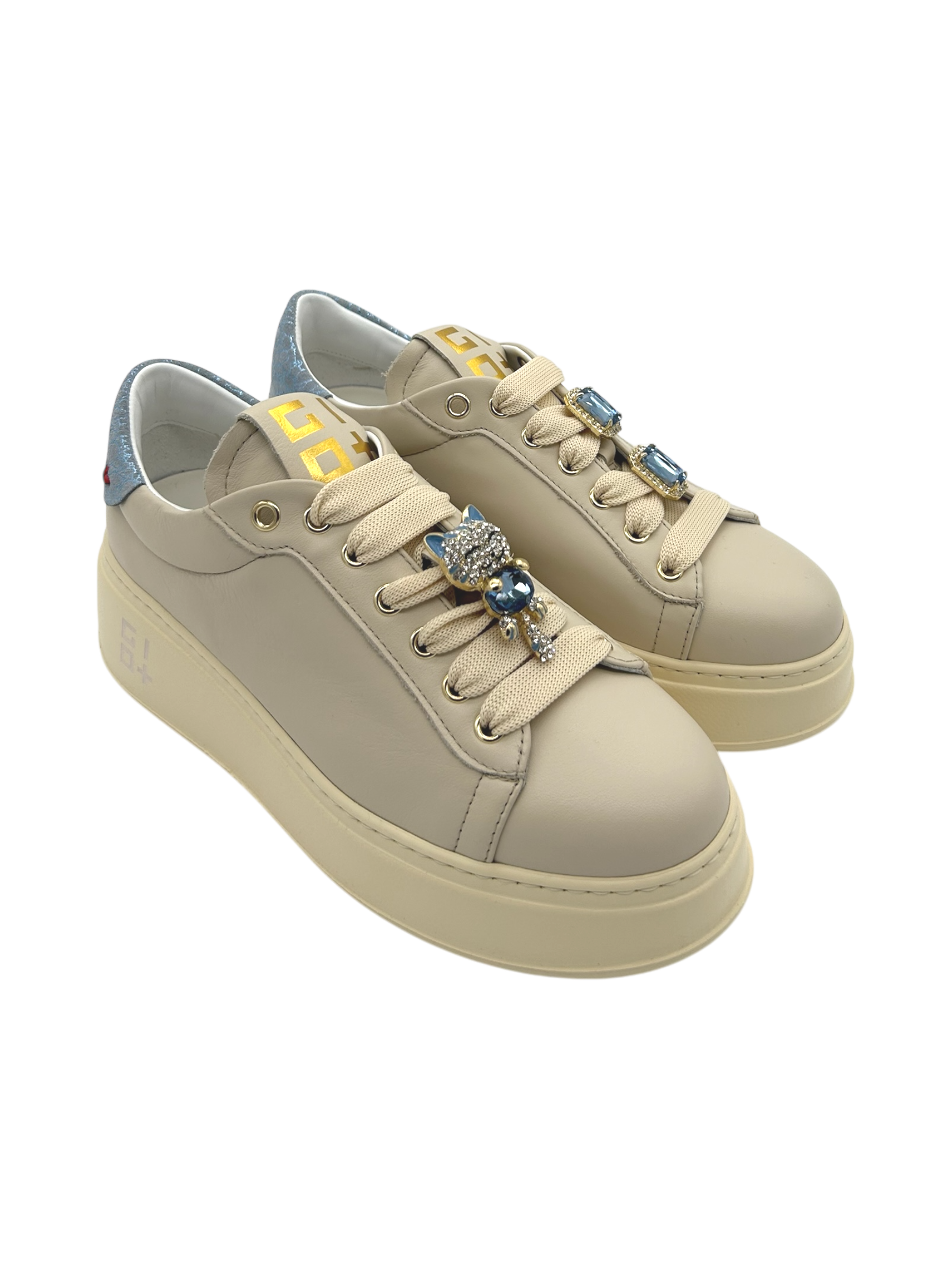 Sneakers pelle donna GIO+ Combi Gatto Milk   - PIA312 A -