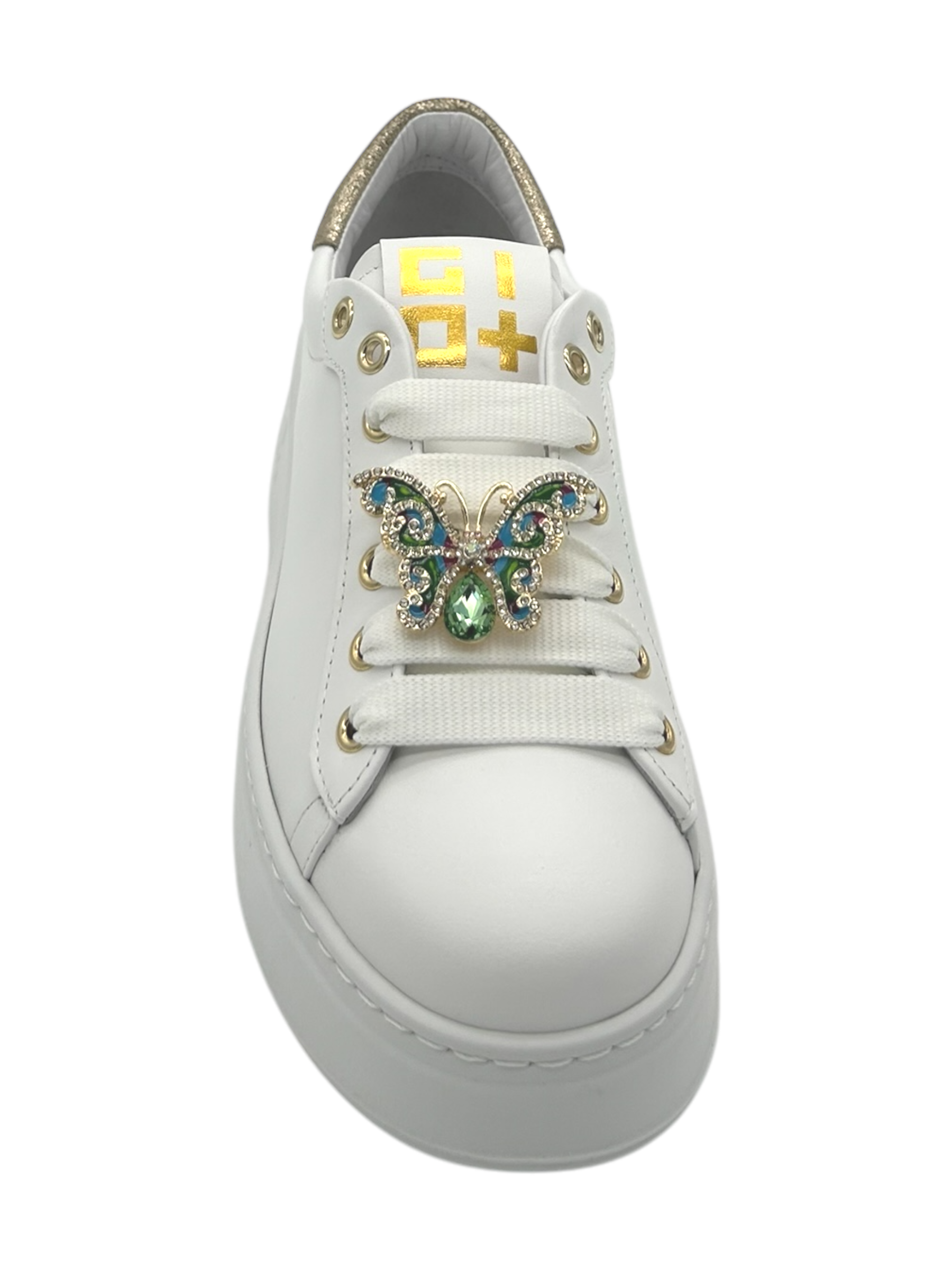 Sneakers pelle donna GIO+ Combi White Platino  - PIA304 C -