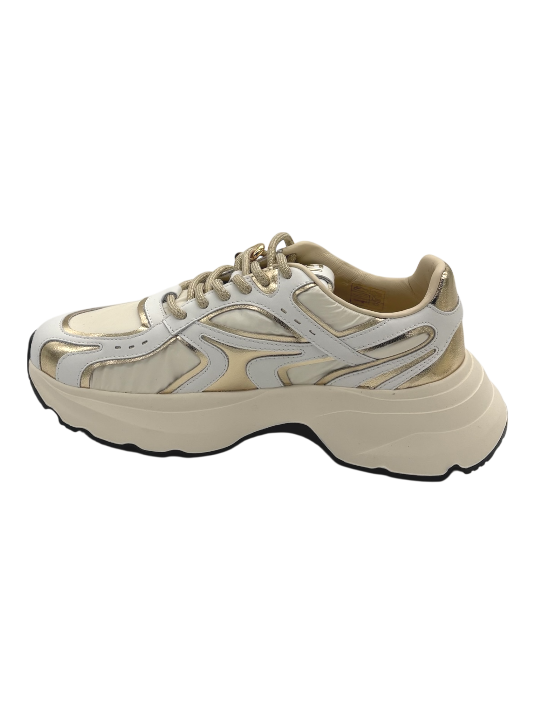 Sneakers pelle donna GIO+ combi Gold -Dalia 13 -