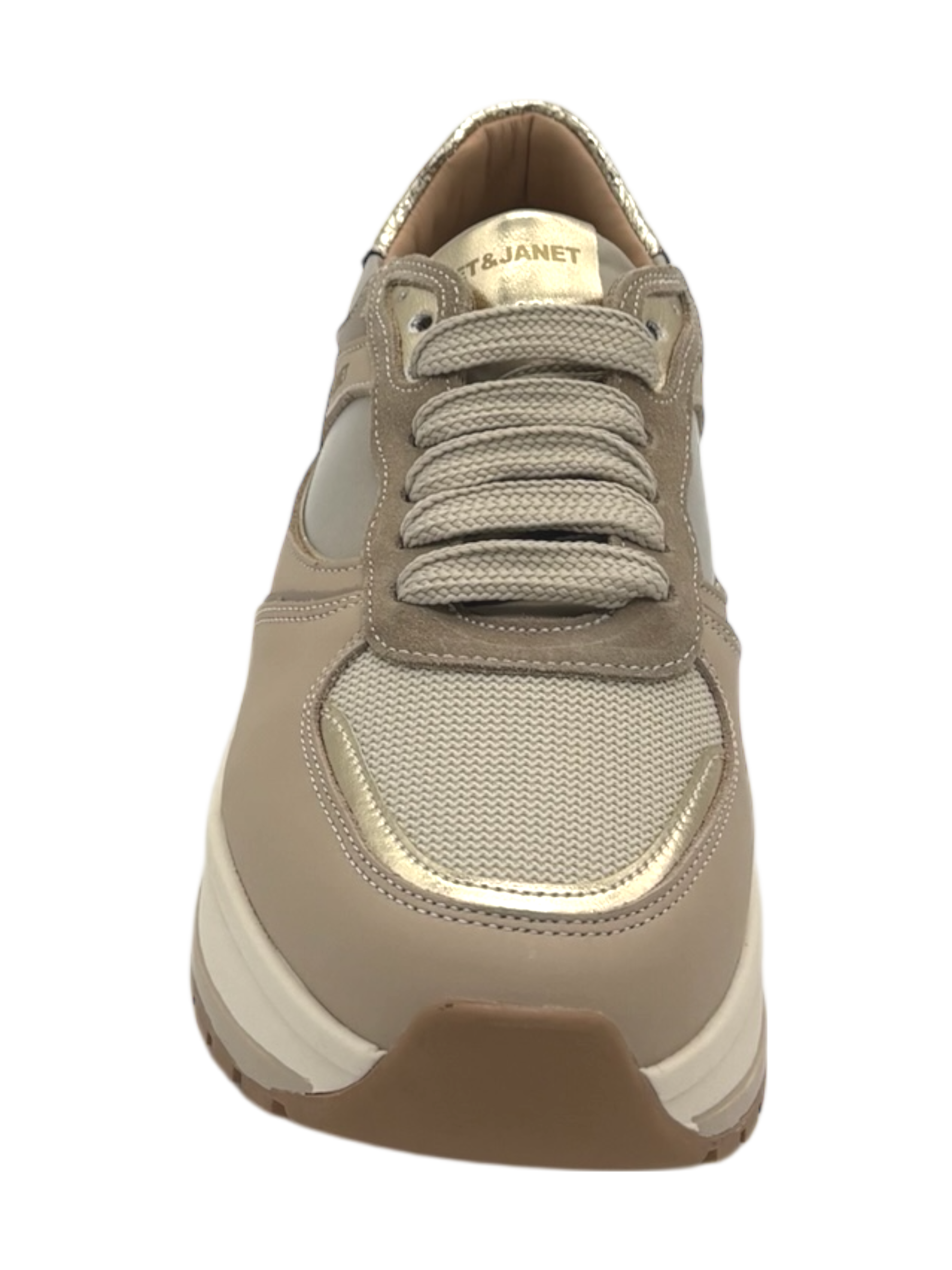 Sneakers pelle donna Janet & Janet Beige - J411 -