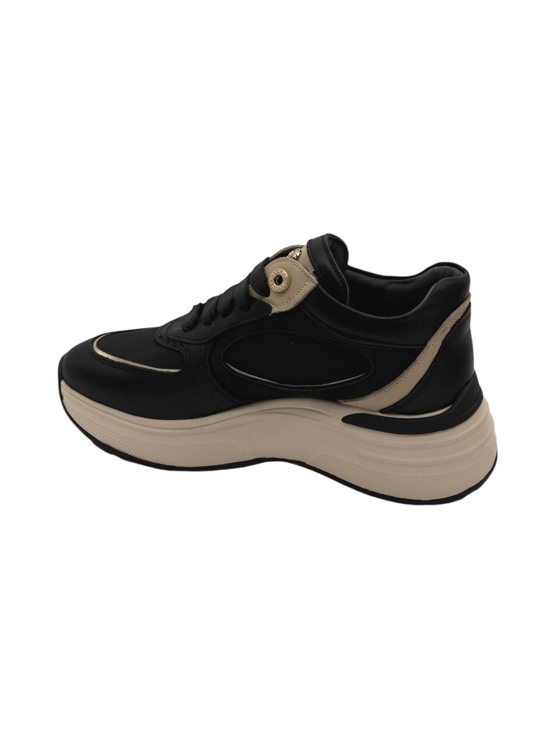 Sneakers pelle donna Janet & Janet Black -J380-