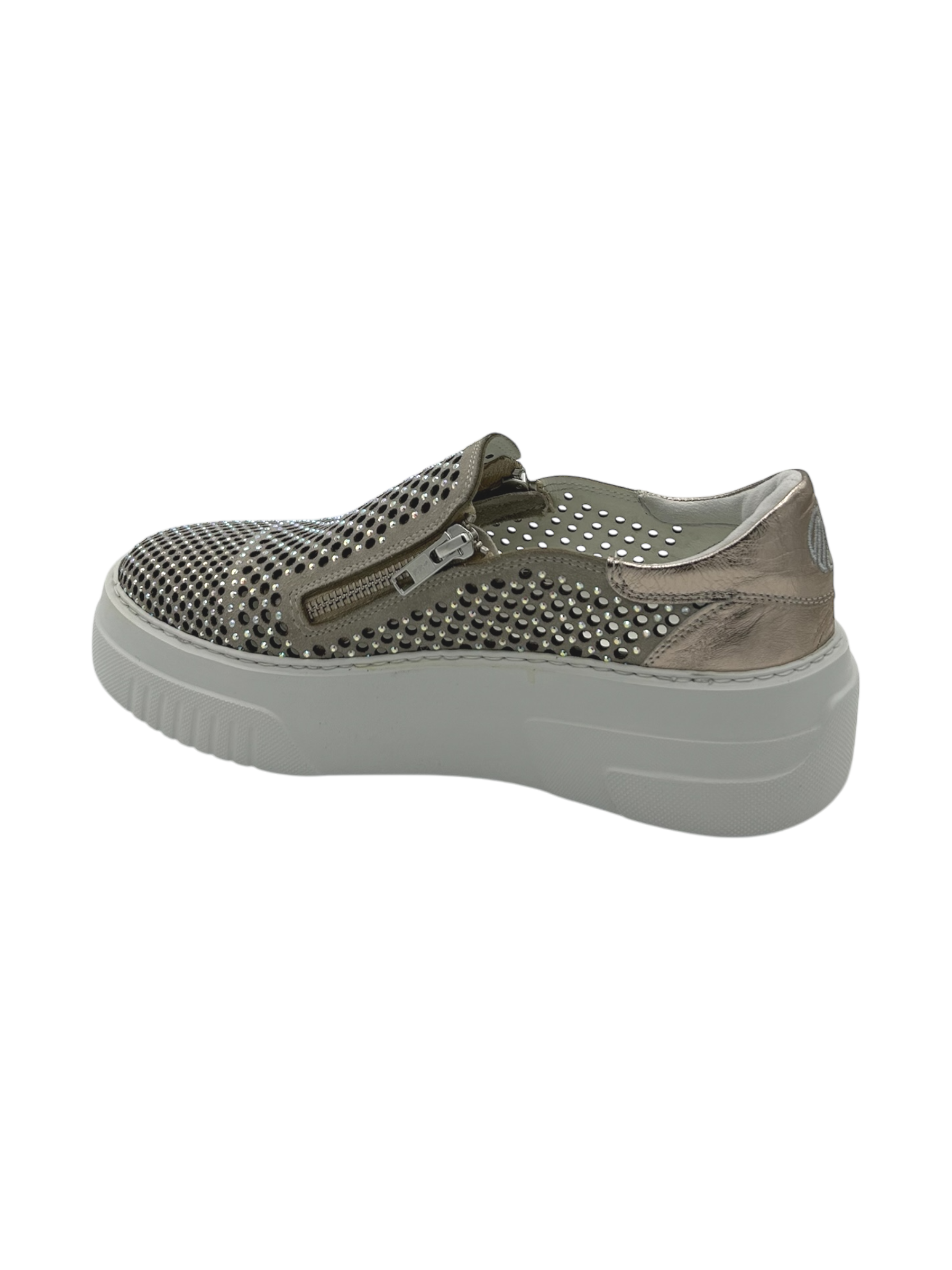 Sneakers slip-on pelle donna FRU.IT Ivory  - 9082 -