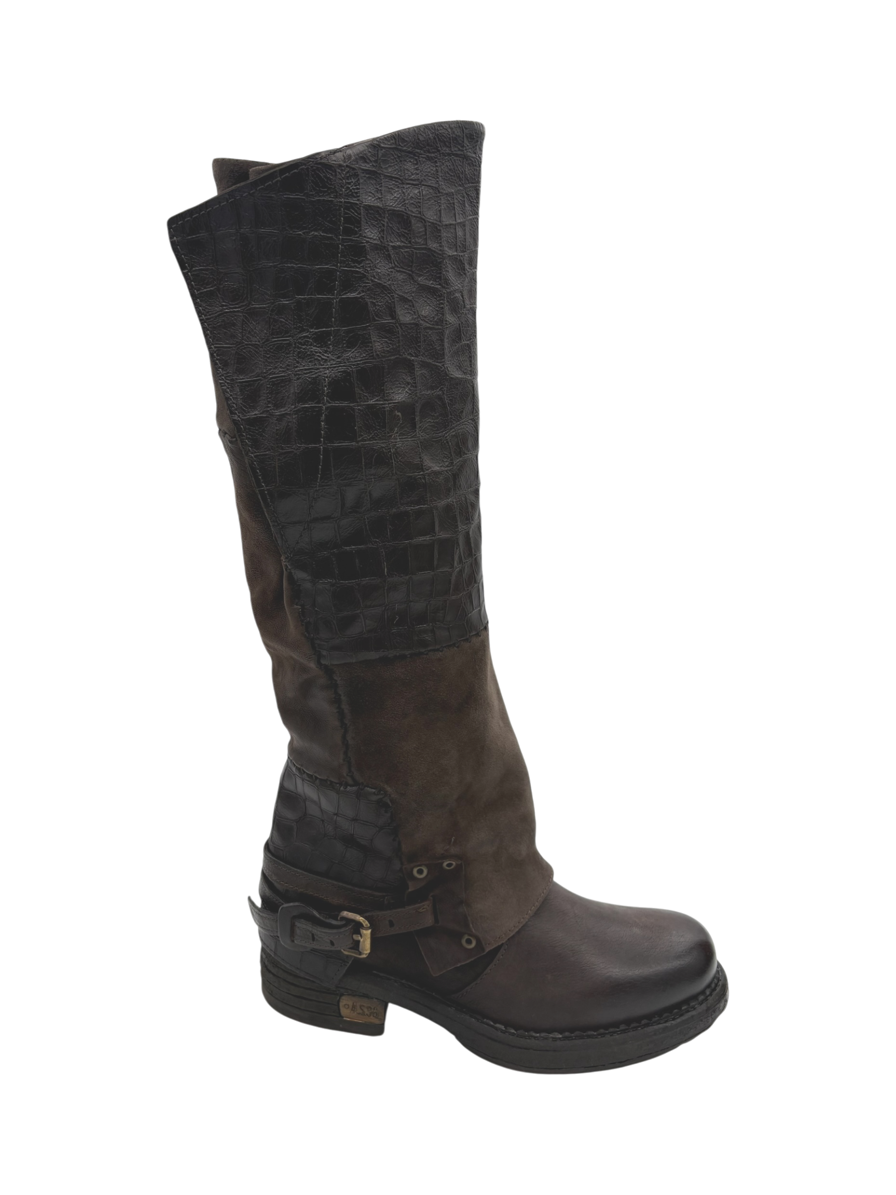 Stivale Donna AS98 C41309 in Pelle Ebano | Made in Italy
