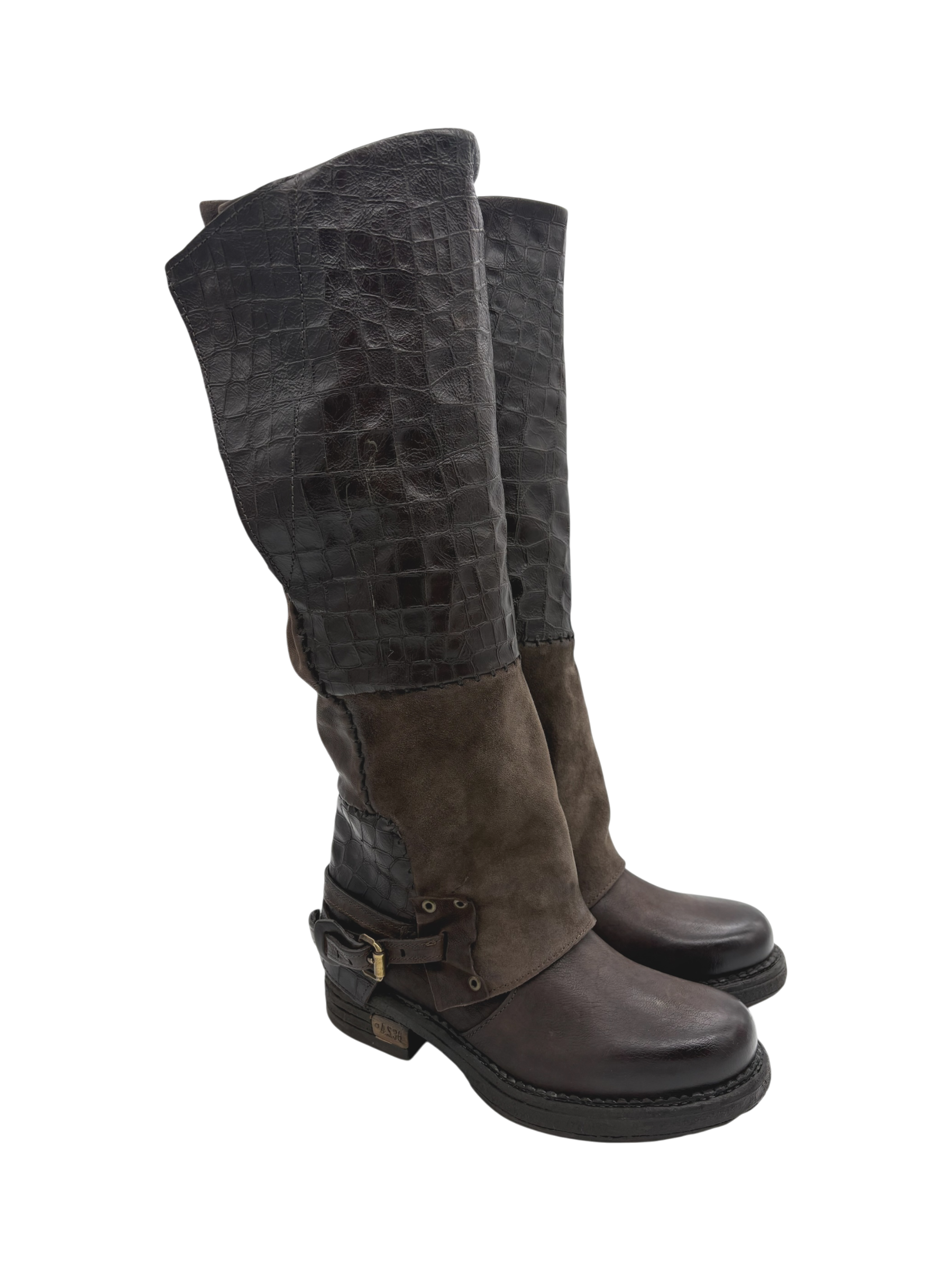 Stivale Donna AS98 C41309 in Pelle Ebano | Made in Italy