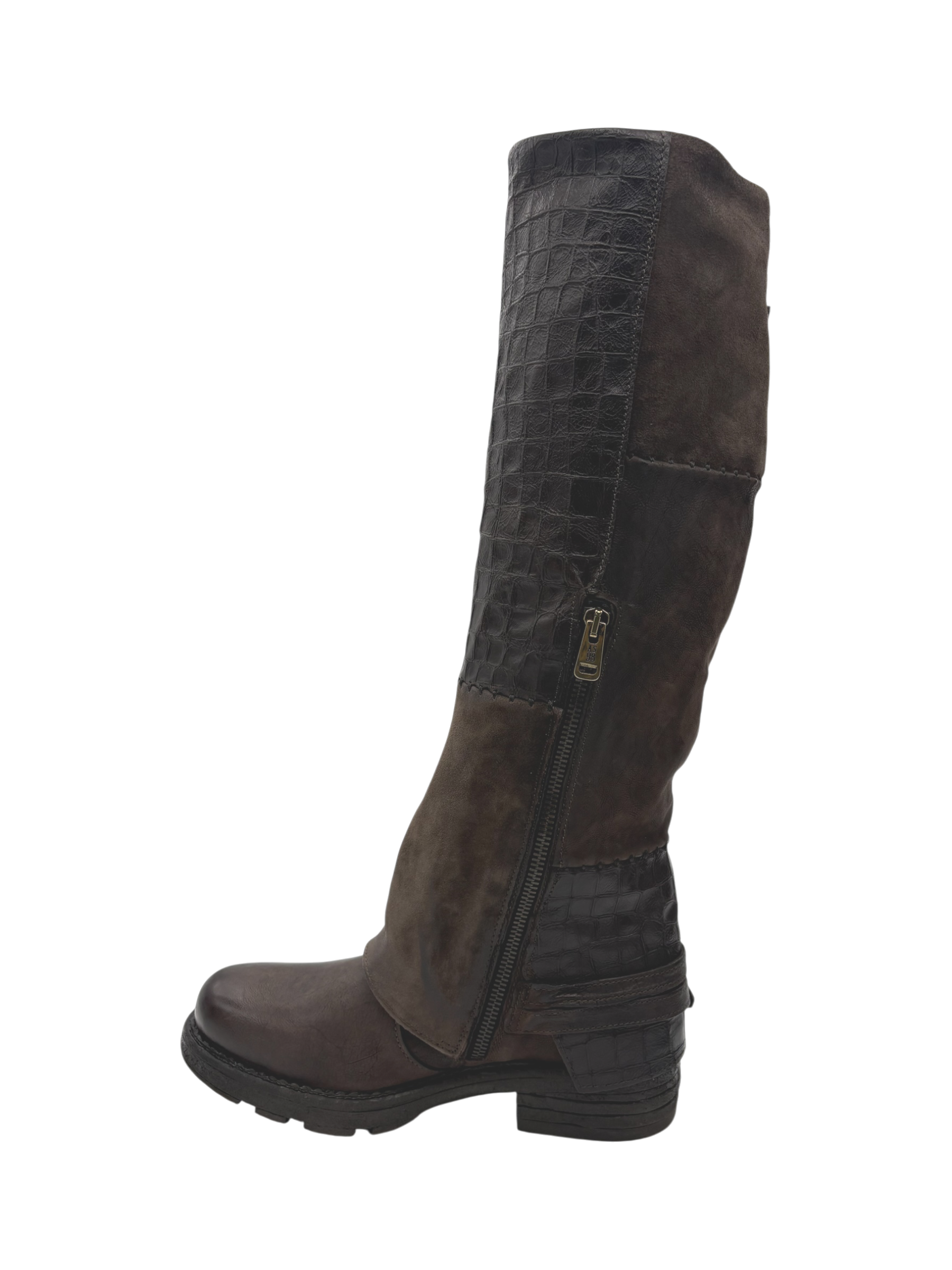 Stivale Donna AS98 C41309 in Pelle Ebano | Made in Italy