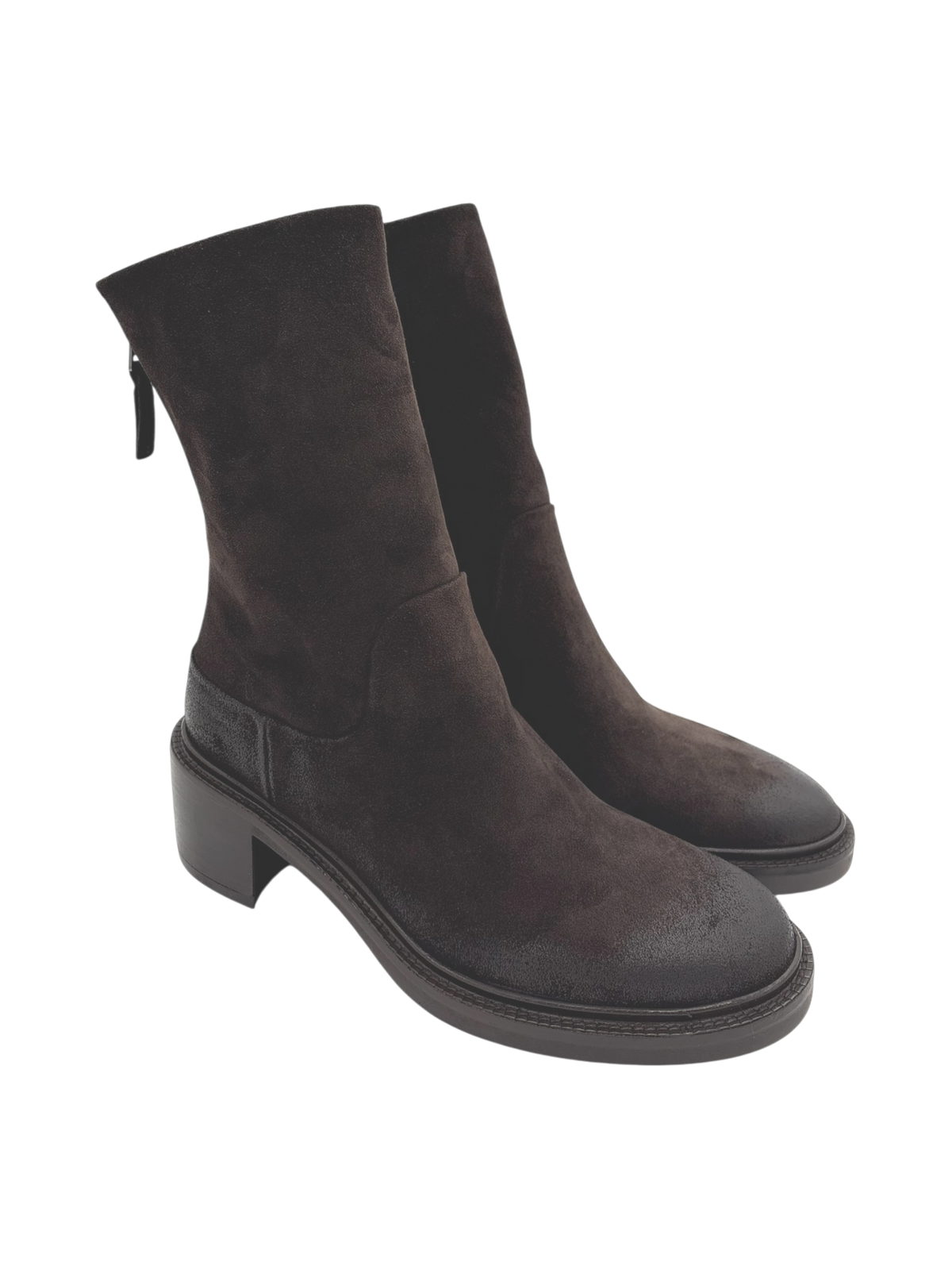Stivale donna Elena Iachi E4878 Velour Ebano