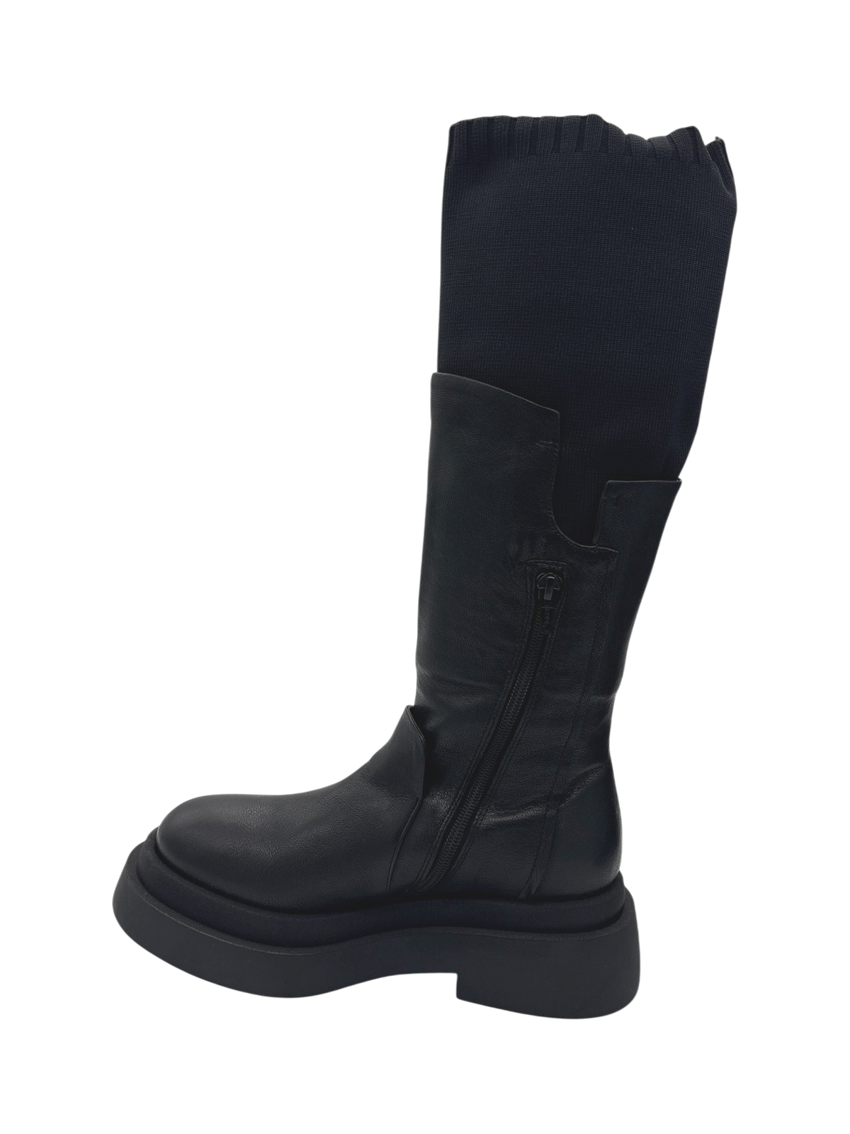 Stivale donna Malloni 10818 in pelle nera