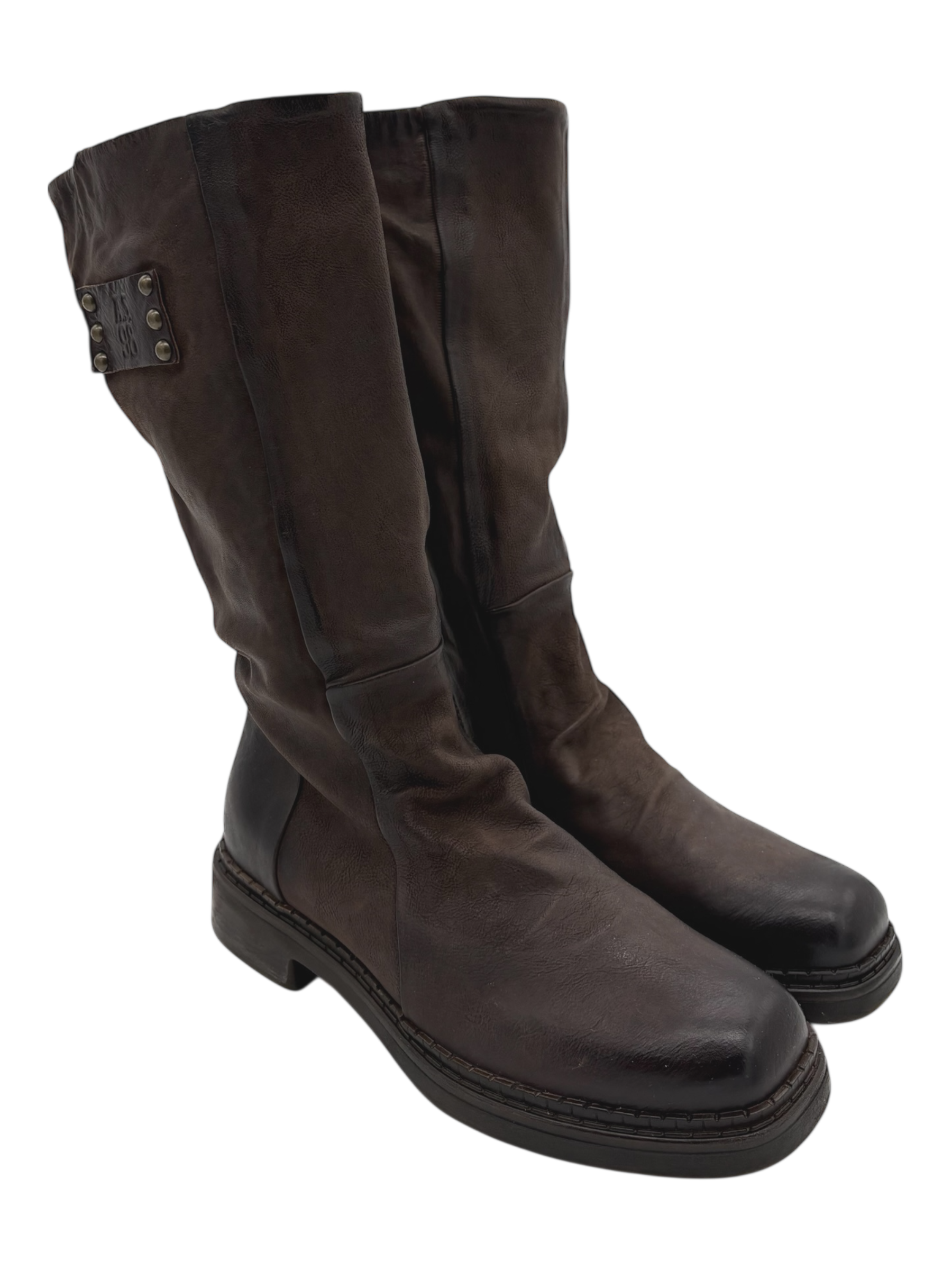 Stivale pelle donna AS98 Ebano - C15302 -