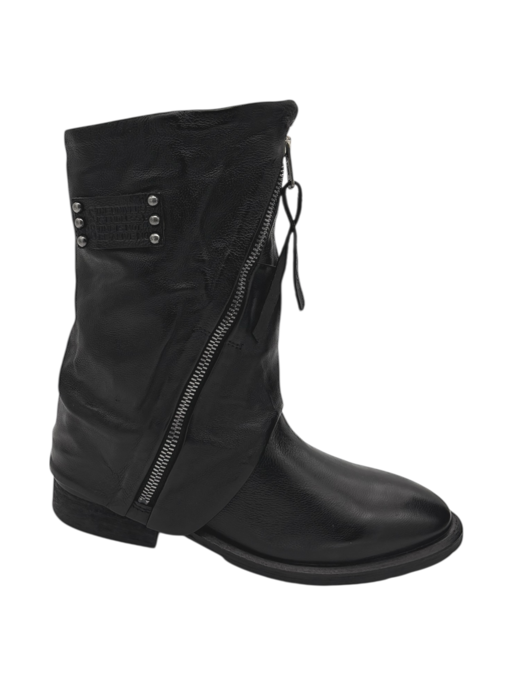 Stivale pelle donna AS98 Nero - C14302-