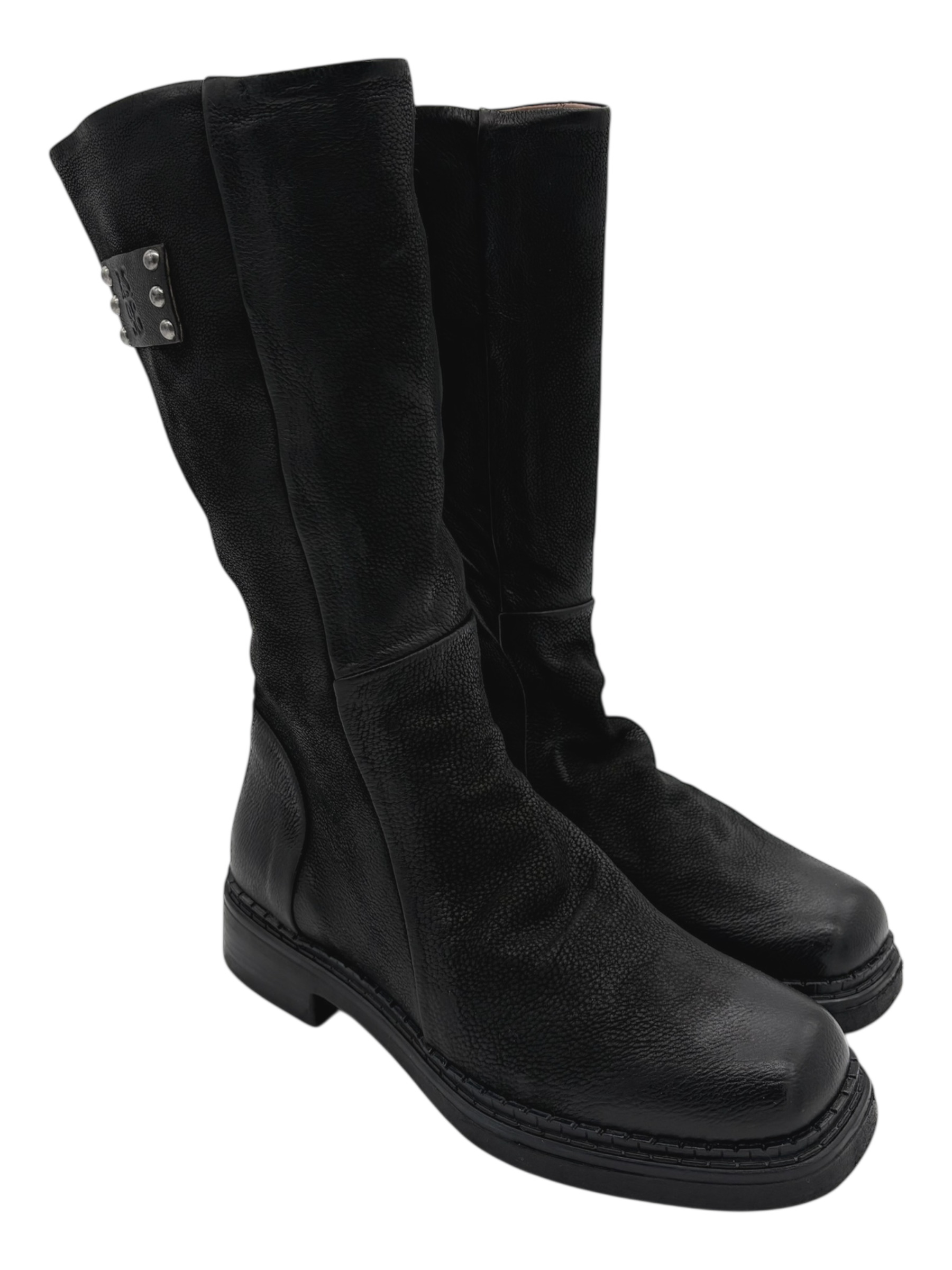 Stivale pelle donna AS98 Nero - C15302 -
